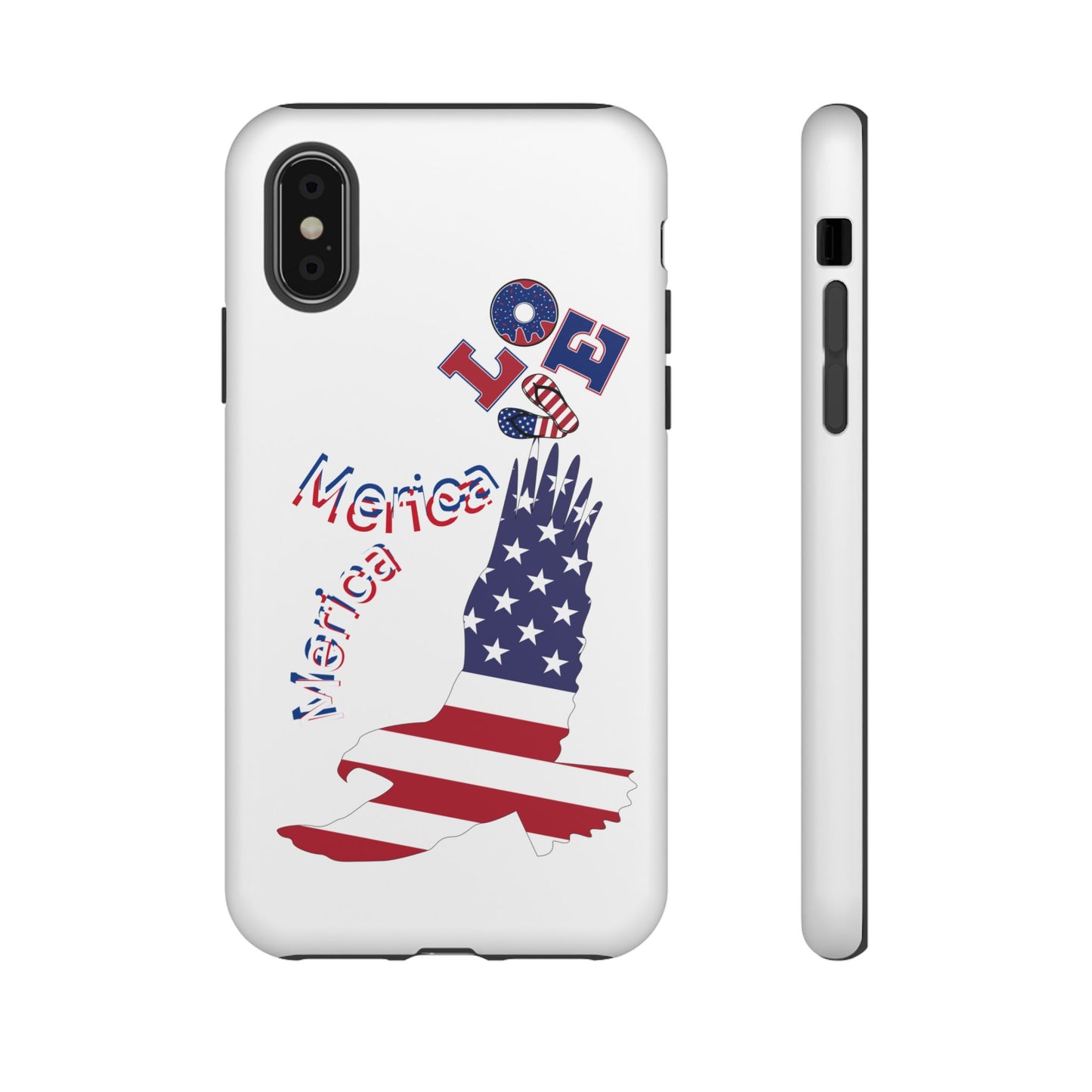 Patriotic Phone Case, Love America Design, American Flag Accessory, Perfect Gift for Veterans, Independence Day, Memorial Day