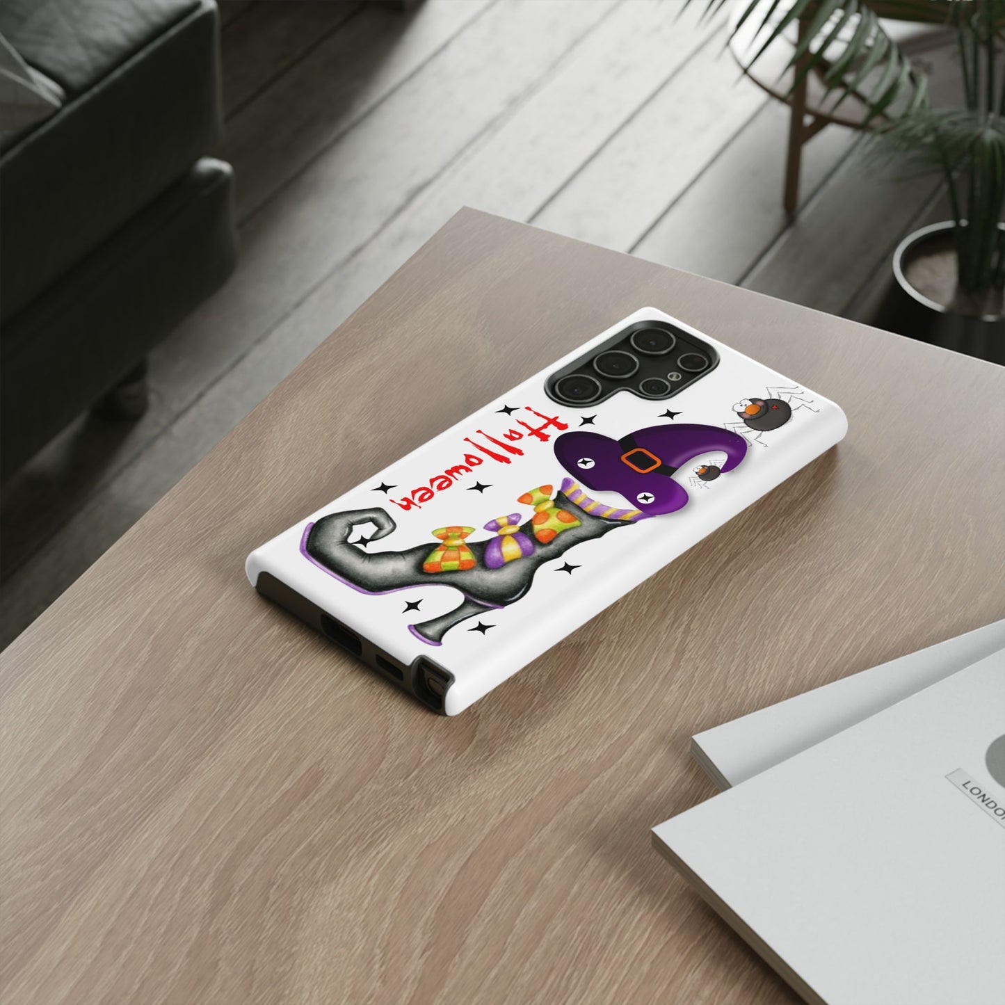 Halloween Phone Case, Tough Cases, Spooky Phone Cover, Witch Hat Design, Holiday Accessory, Fall Gift Idea