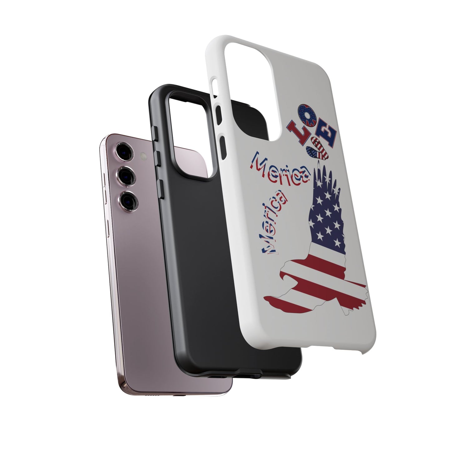 Patriotic Phone Case, Love America Design, American Flag Accessory, Perfect Gift for Veterans, Independence Day, Memorial Day