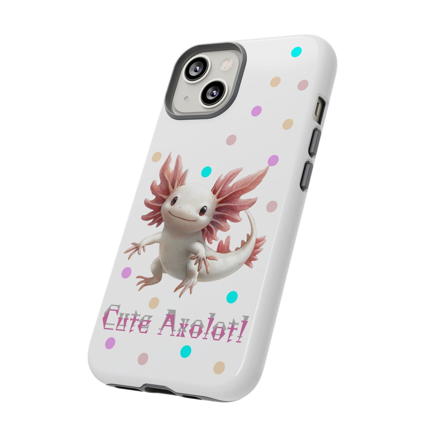 Cute Axolotl Phone Case, Kawaii Phone Cover, Gifts for Kids, Animal Lover Accessories, Cute Axolotl Design