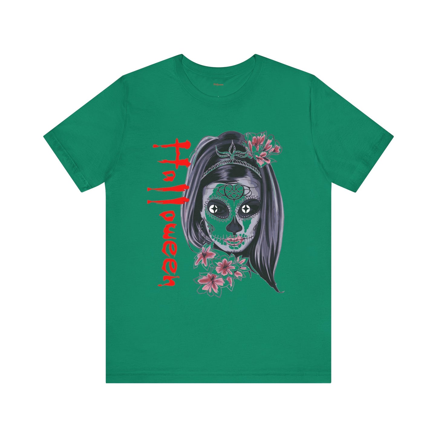 Halloween T-Shirt – Día de los Muertos Skull Shirt | Spooky October 31 Holiday Tee USA, Halloween Sugar Skull Tee, Unisex , Spooky Graphic Tee, Festival Wear