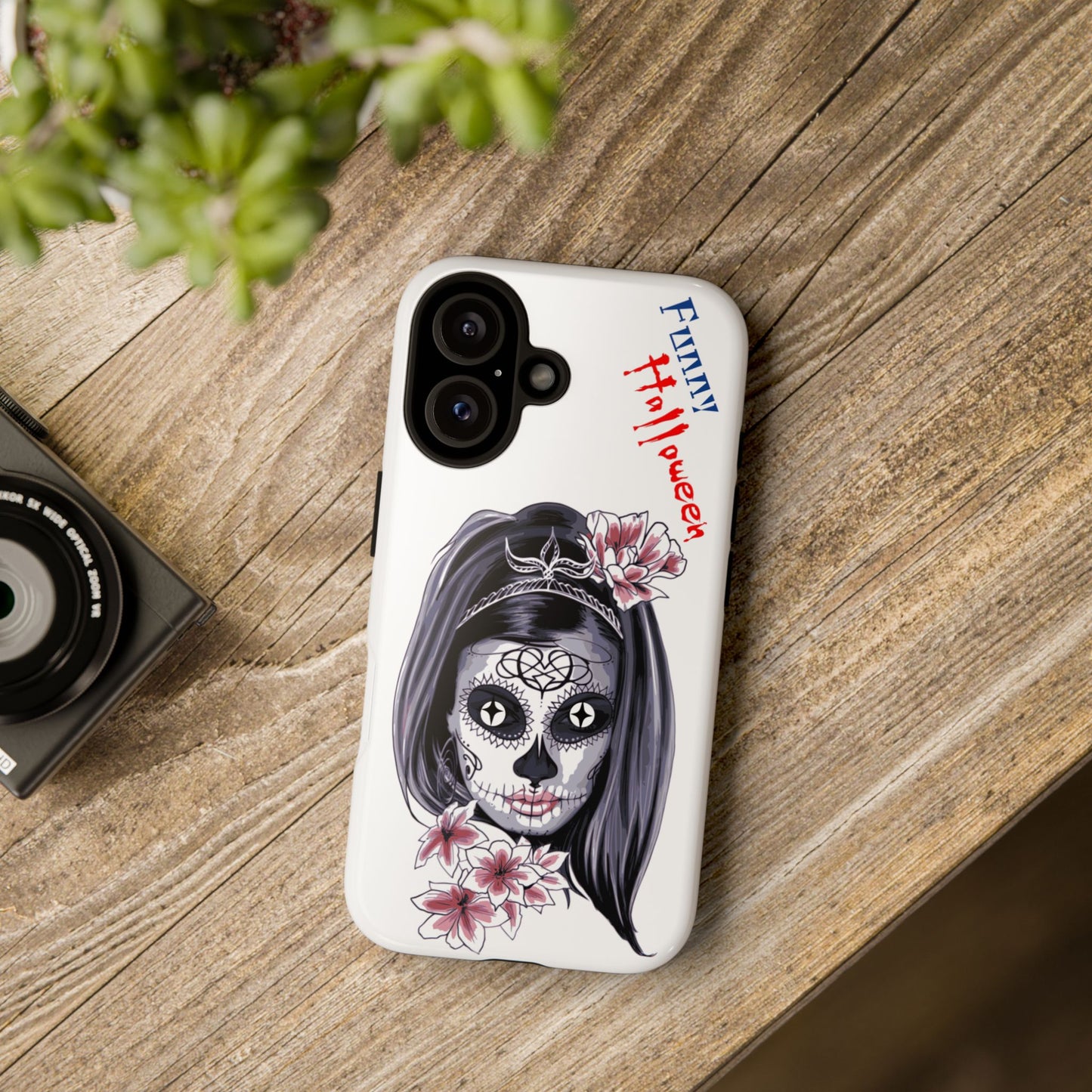 Halloween Phone Case, Funny Skull Design, Tough Cases, Unique Gifts, Spooky Decor, Holiday Essentials, Halloween Decor