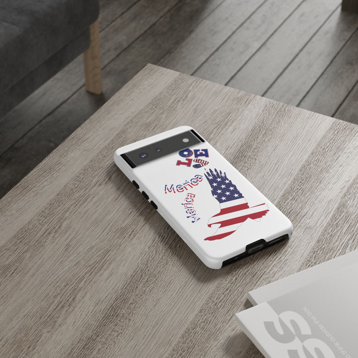 Patriotic Phone Case, Love America Design, American Flag Accessory, Perfect Gift for Veterans, Independence Day, Memorial Day
