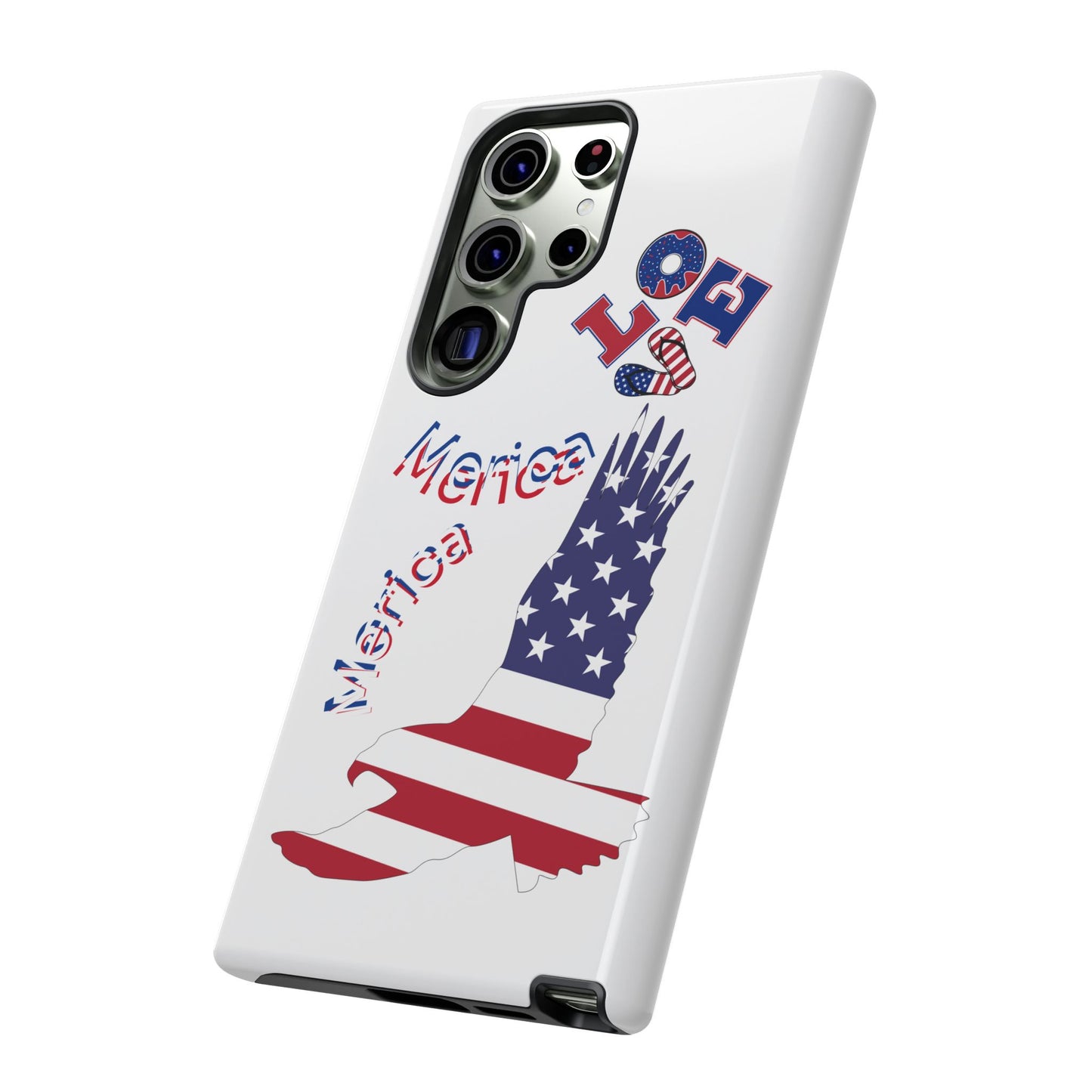 Patriotic Phone Case, Love America Design, American Flag Accessory, Perfect Gift for Veterans, Independence Day, Memorial Day
