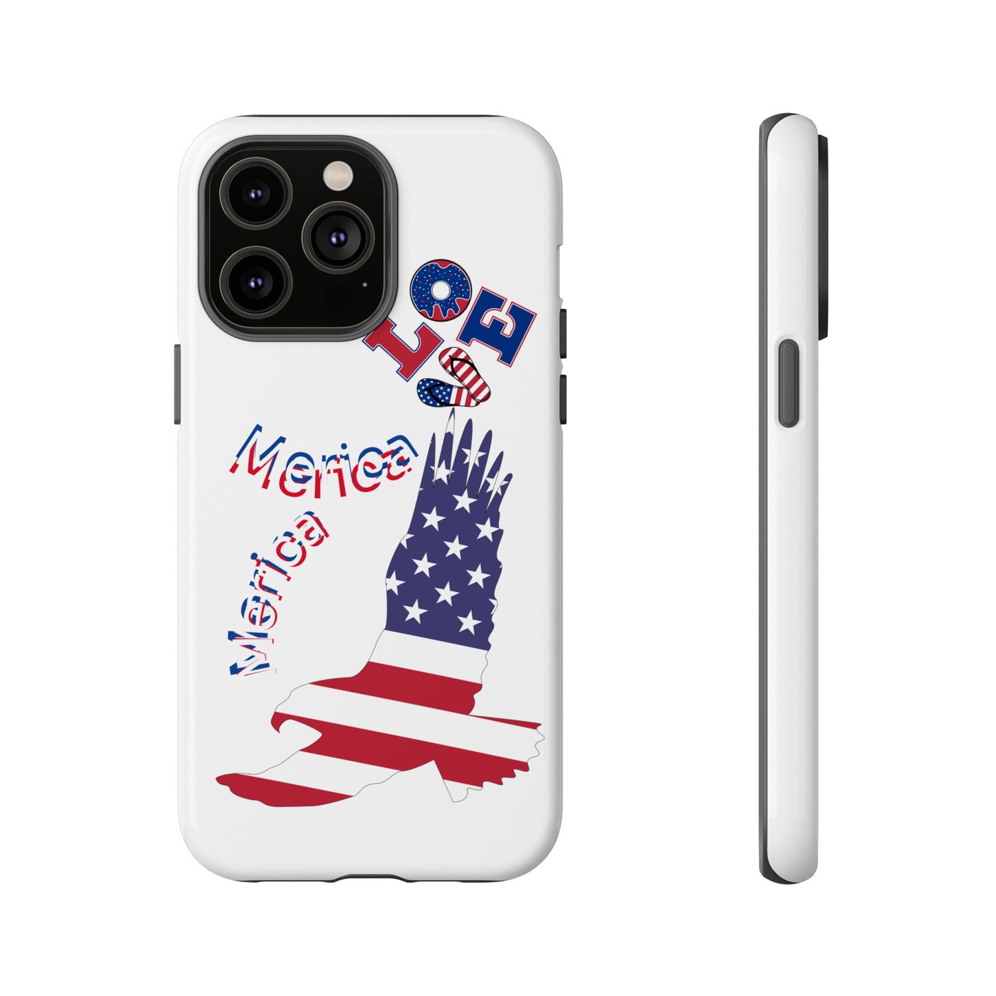Patriotic Phone Case, Love America Design, American Flag Accessory, Perfect Gift for Veterans, Independence Day, Memorial Day