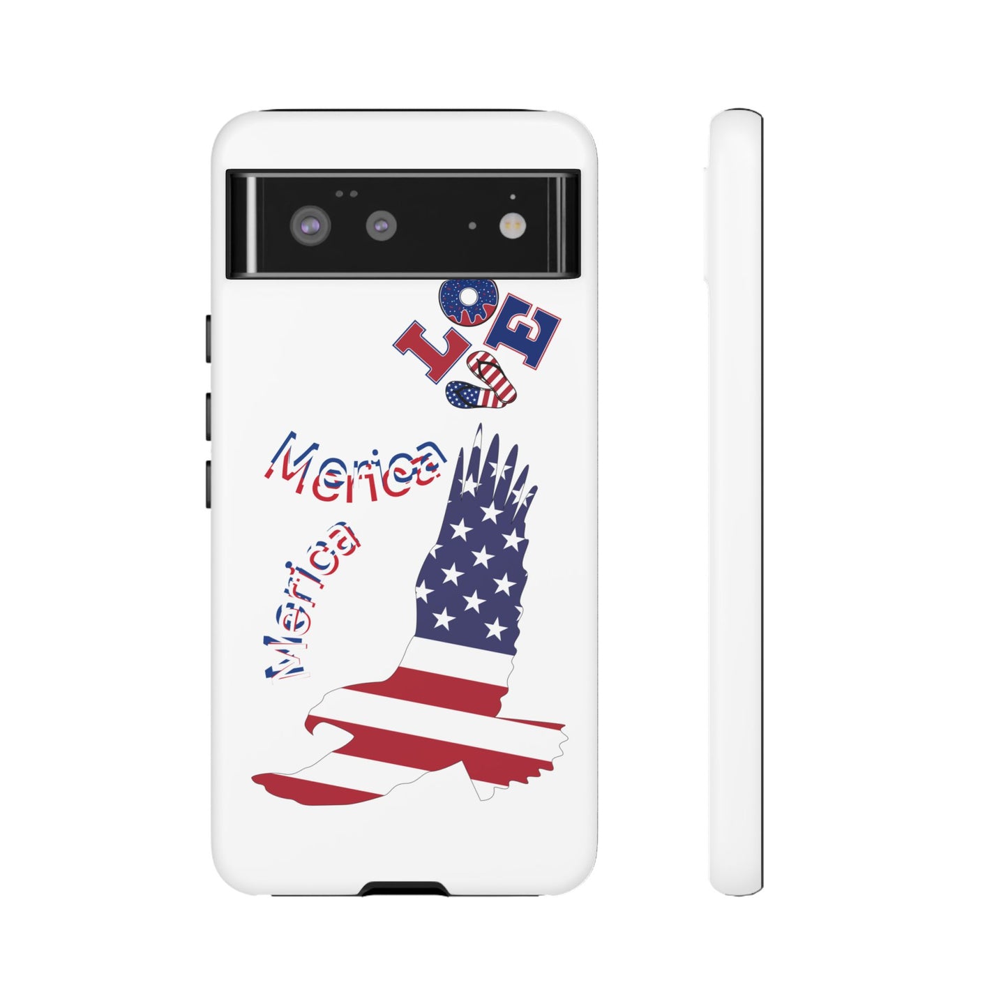 Patriotic Phone Case, Love America Design, American Flag Accessory, Perfect Gift for Veterans, Independence Day, Memorial Day