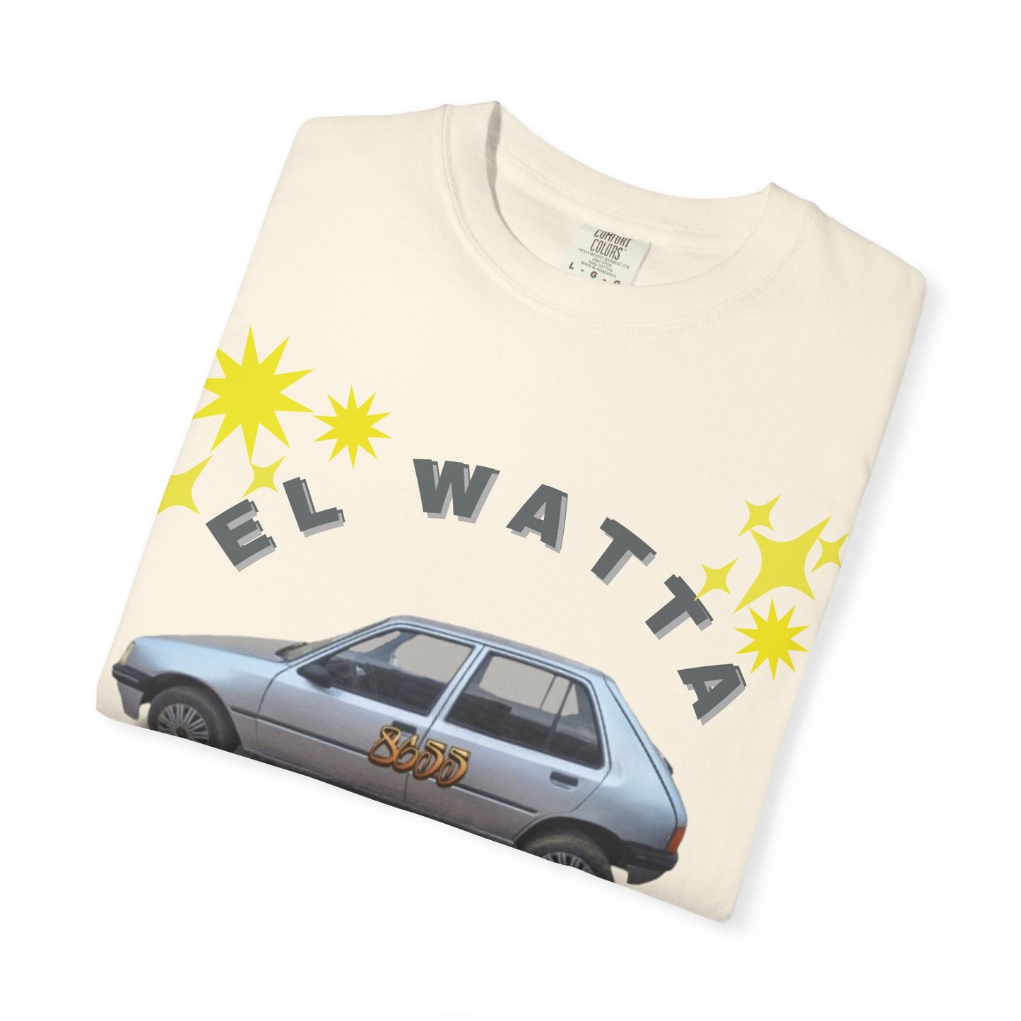 El Watta Vintage Car T-shirt, Unique Design, Unisex Garment-Dyed Tee, Retro Car Lover Gift, Funny Auto Apparel, Unique Gift for Him or Her