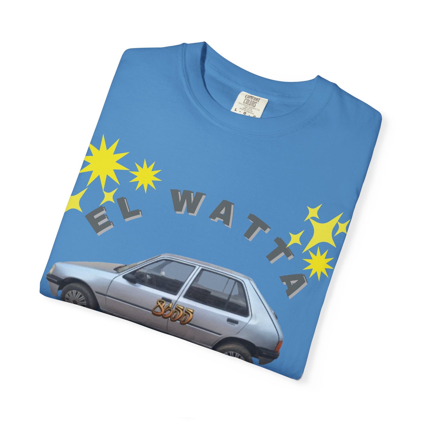 El Watta Vintage Car T-shirt, Unique Design, Unisex Garment-Dyed Tee, Retro Car Lover Gift, Funny Auto Apparel, Unique Gift for Him or Her