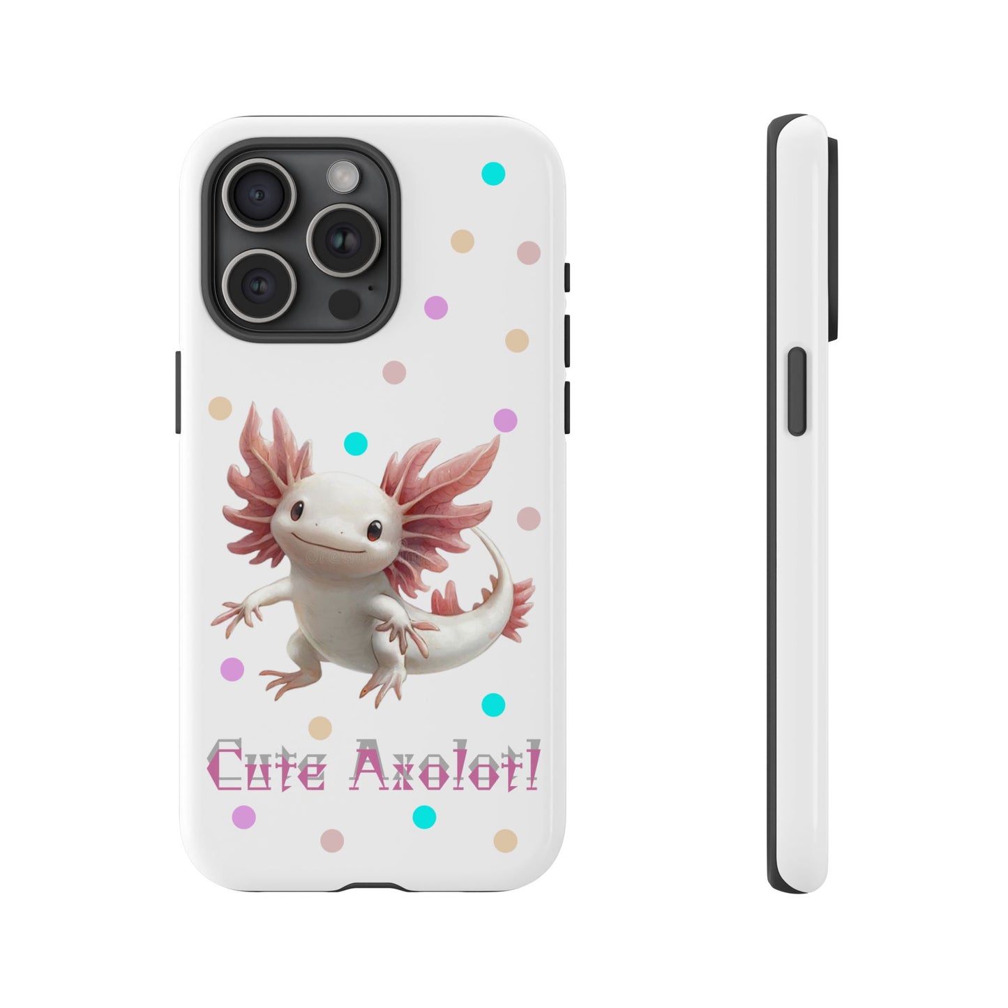 Cute Axolotl Phone Case, Kawaii Phone Cover, Gifts for Kids, Animal Lover Accessories, Cute Axolotl Design