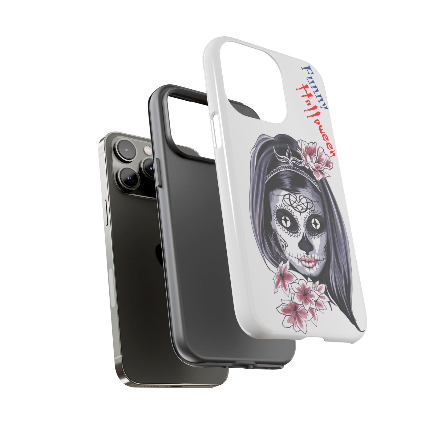 Halloween Phone Case, Funny Skull Design, Tough Cases, Unique Gifts, Spooky Decor, Holiday Essentials, Halloween Decor