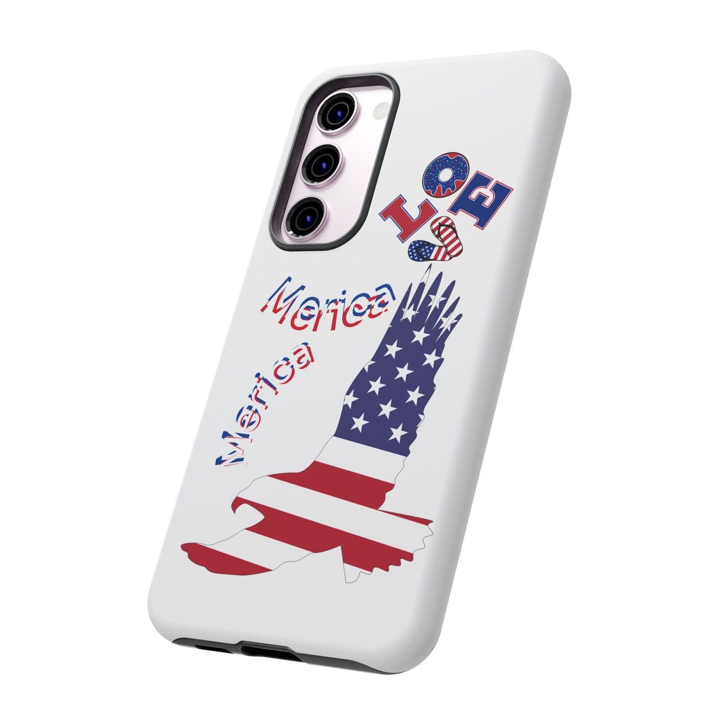 Patriotic Phone Case, Love America Design, American Flag Accessory, Perfect Gift for Veterans, Independence Day, Memorial Day
