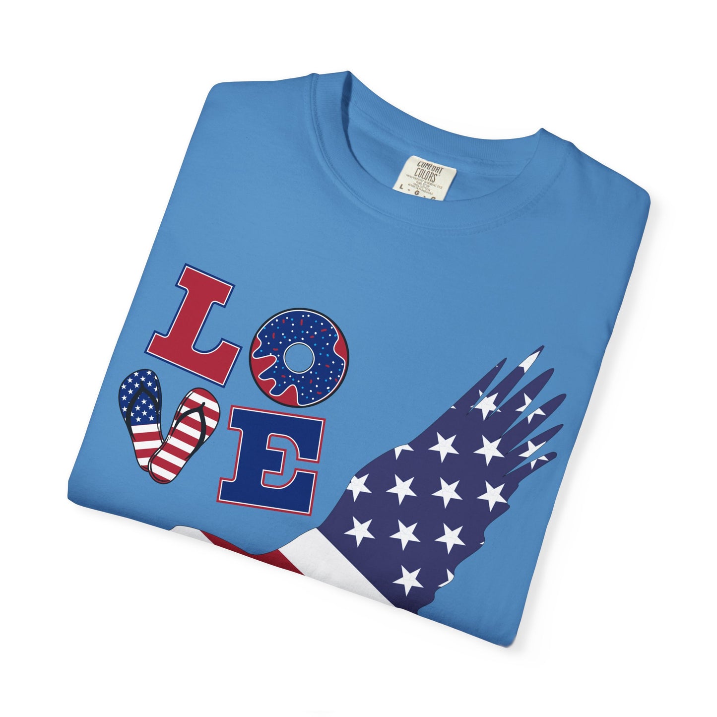 Patriotic Graphic T-Shirt, Love Merica Tee, July 4th Apparel, Unisex Independence Day Shirt, USA Pride Gift, Casual Summer Top