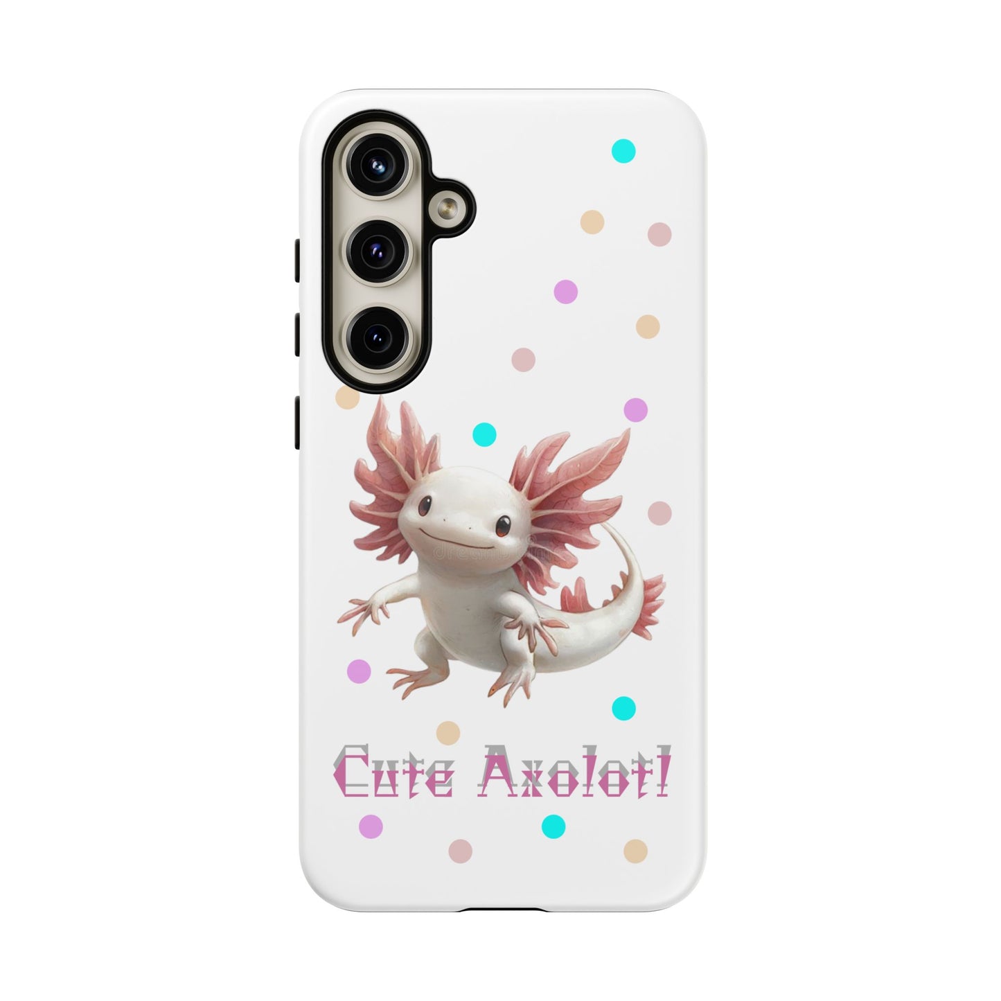 Cute Axolotl Phone Case, Kawaii Phone Cover, Gifts for Kids, Animal Lover Accessories, Cute Axolotl Design