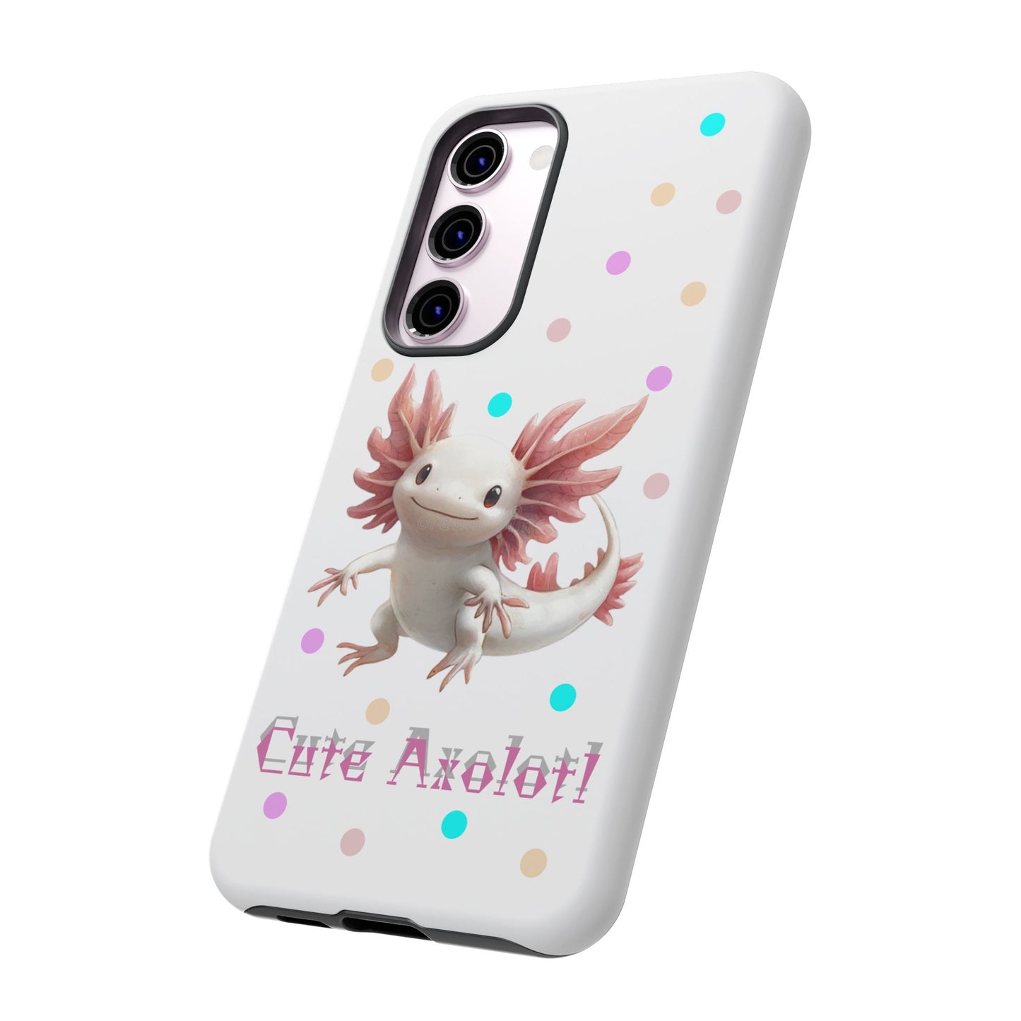 Cute Axolotl Phone Case, Kawaii Phone Cover, Gifts for Kids, Animal Lover Accessories, Cute Axolotl Design
