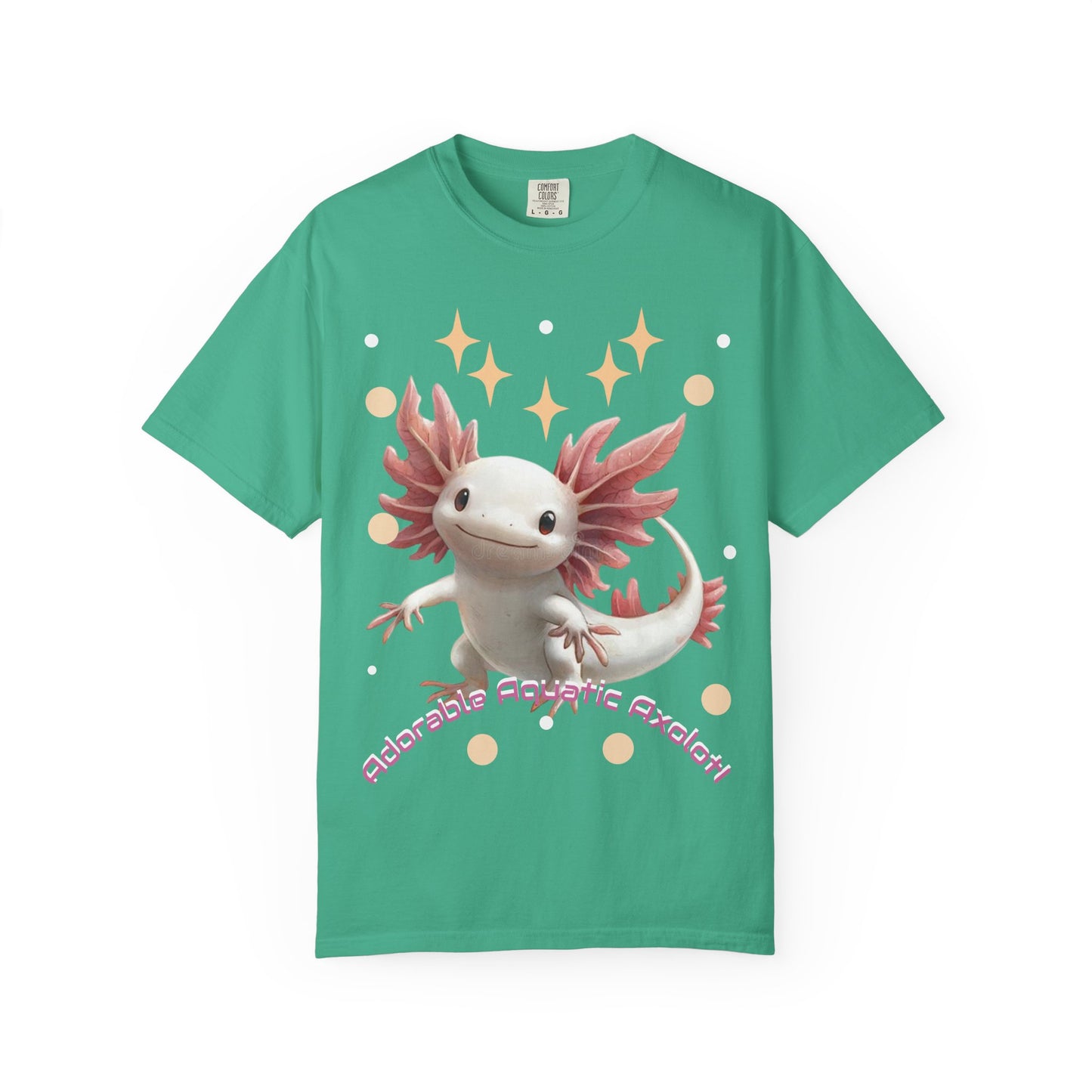 Cute Axolotl T-Shirt for Nature Lovers, Unisex Garment-Dyed Tee, Gift for Animal Enthusiasts, Casual Wear, Birthday Present