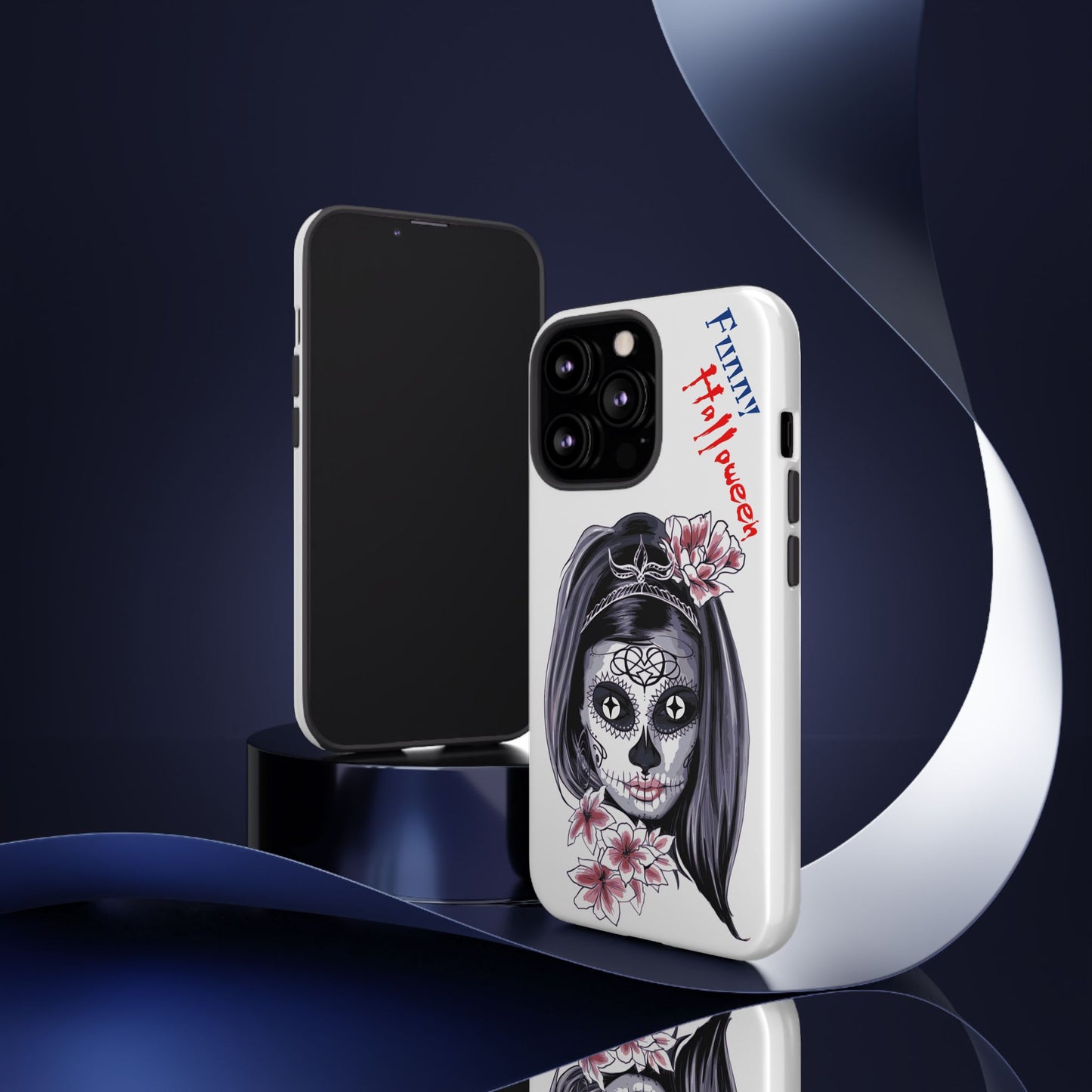 Halloween Phone Case, Funny Skull Design, Tough Cases, Unique Gifts, Spooky Decor, Holiday Essentials, Halloween Decor