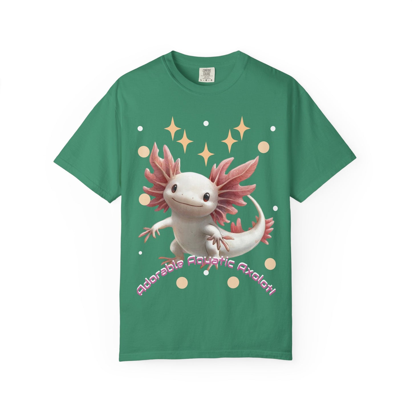 Cute Axolotl T-Shirt for Nature Lovers, Unisex Garment-Dyed Tee, Gift for Animal Enthusiasts, Casual Wear, Birthday Present