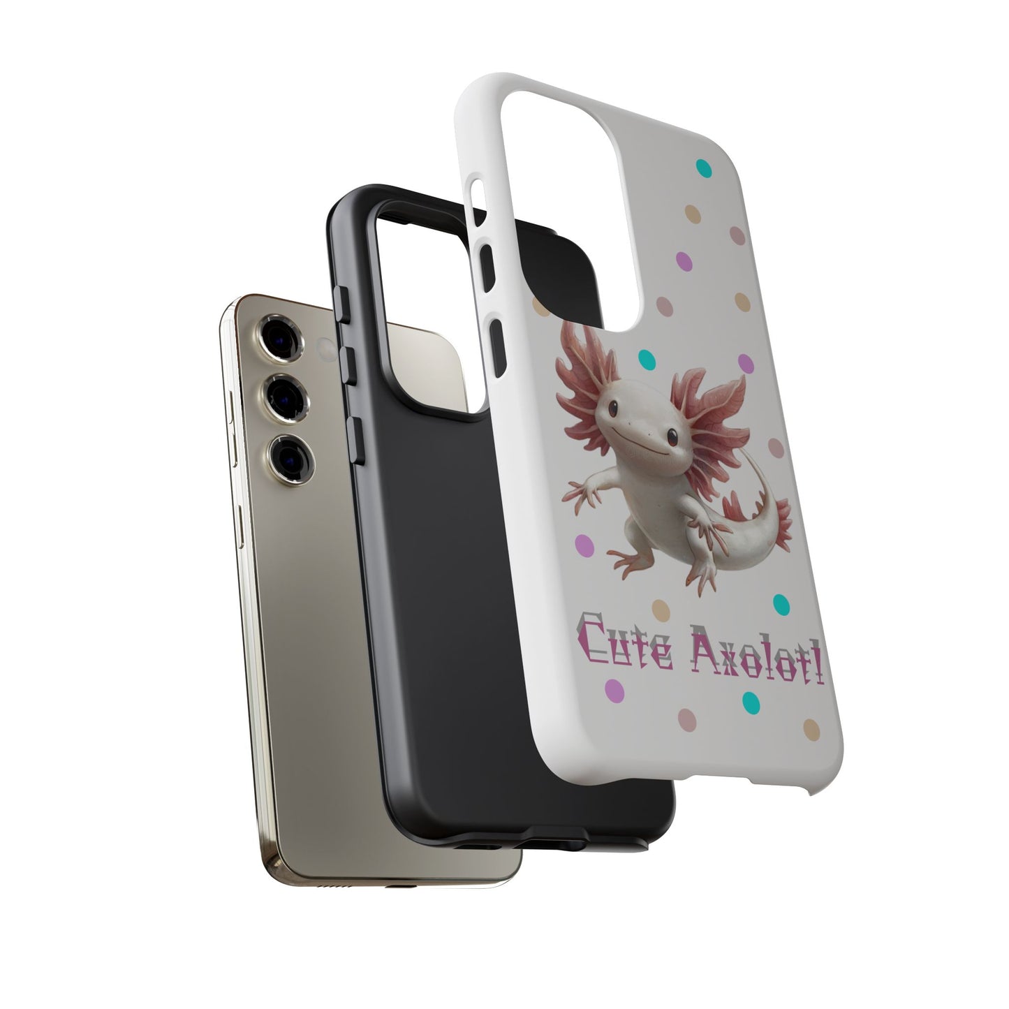 Cute Axolotl Phone Case, Kawaii Phone Cover, Gifts for Kids, Animal Lover Accessories, Cute Axolotl Design
