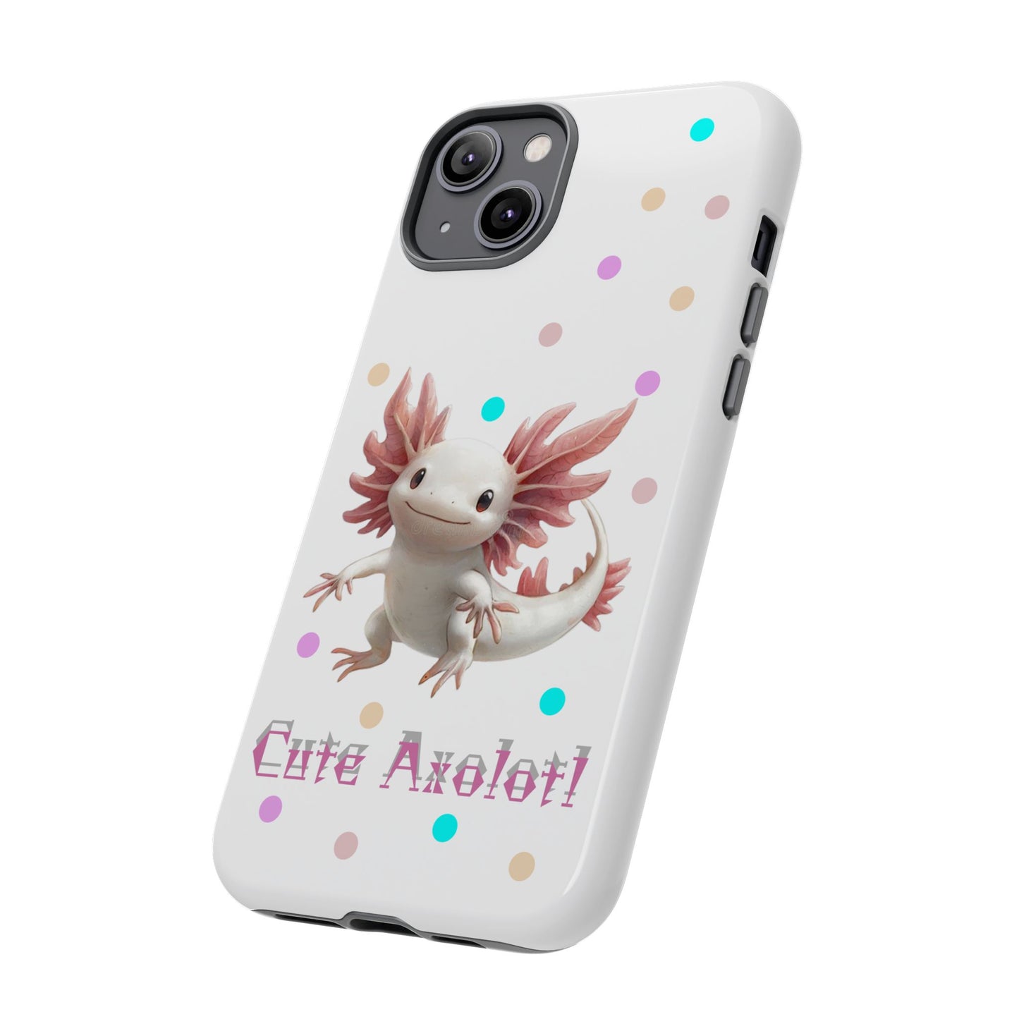 Cute Axolotl Phone Case, Kawaii Phone Cover, Gifts for Kids, Animal Lover Accessories, Cute Axolotl Design