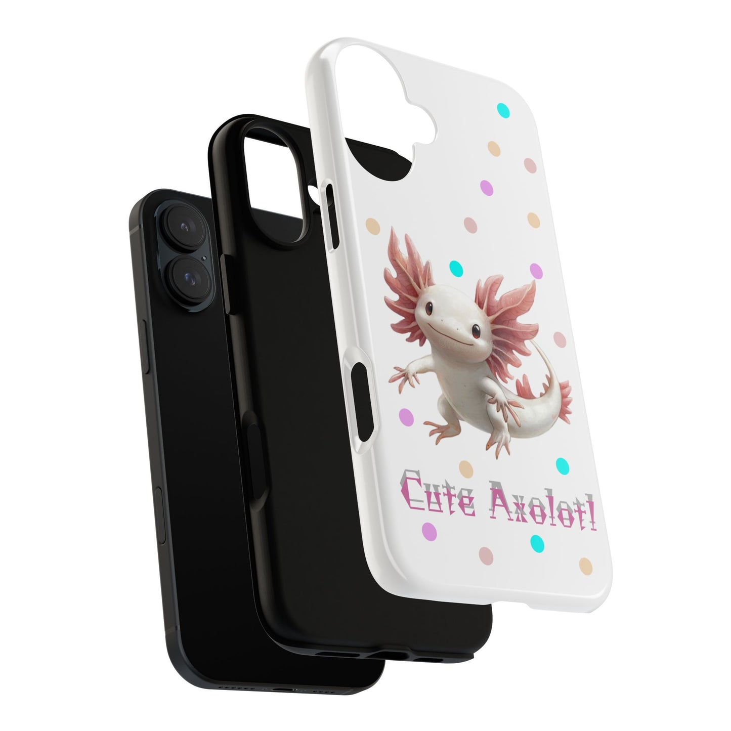 Cute Axolotl Phone Case, Kawaii Phone Cover, Gifts for Kids, Animal Lover Accessories, Cute Axolotl Design