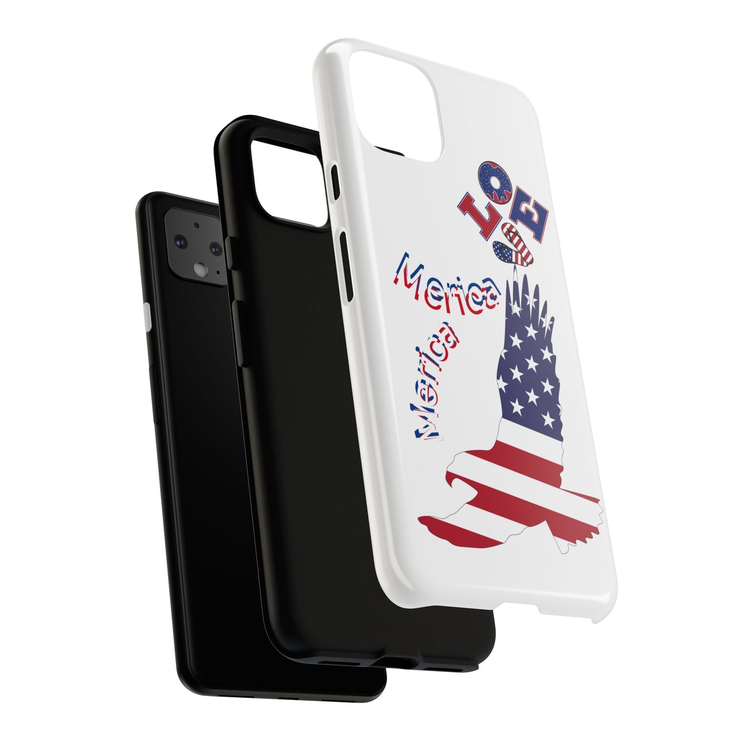 Patriotic Phone Case, Love America Design, American Flag Accessory, Perfect Gift for Veterans, Independence Day, Memorial Day