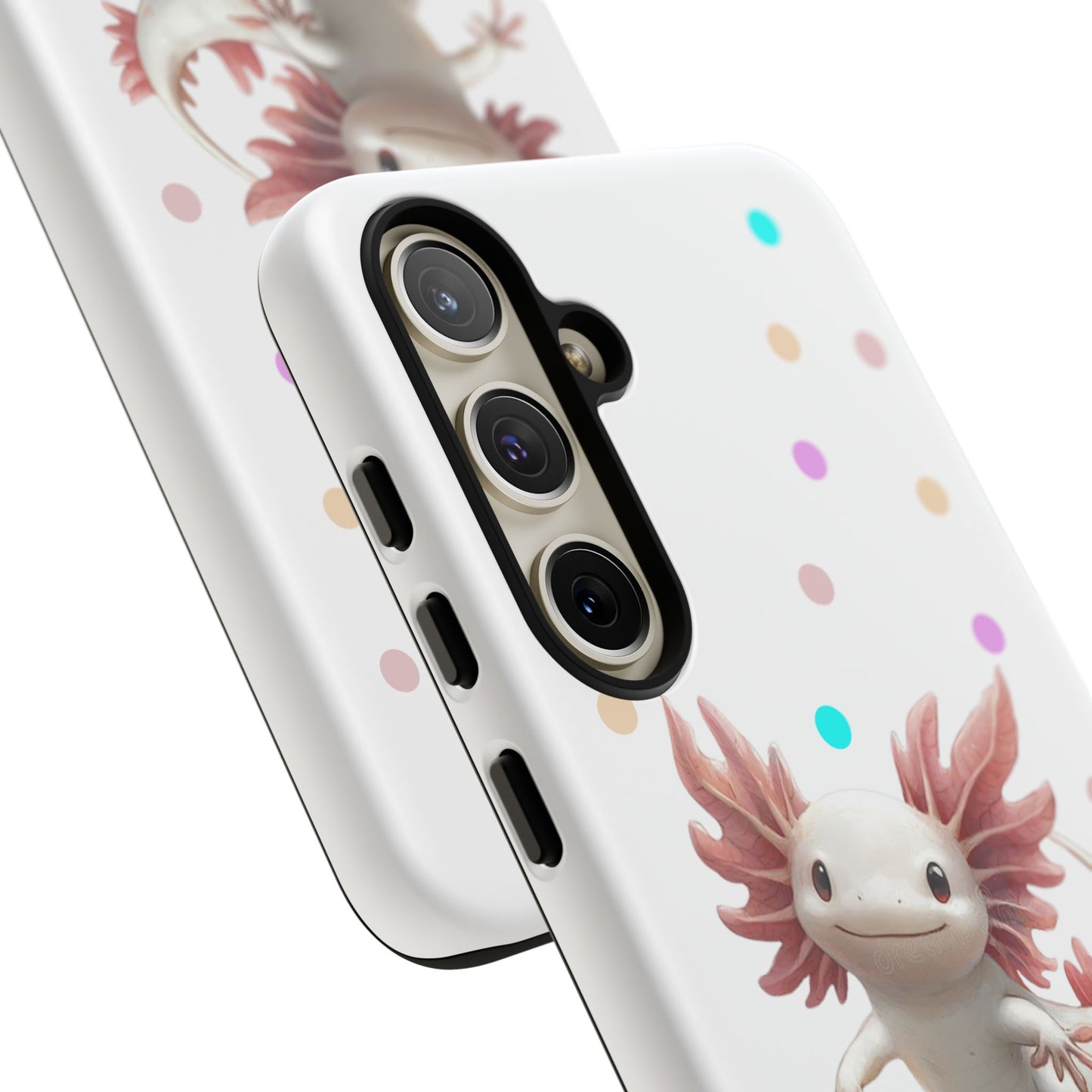 Cute Axolotl Phone Case, Kawaii Phone Cover, Gifts for Kids, Animal Lover Accessories, Cute Axolotl Design