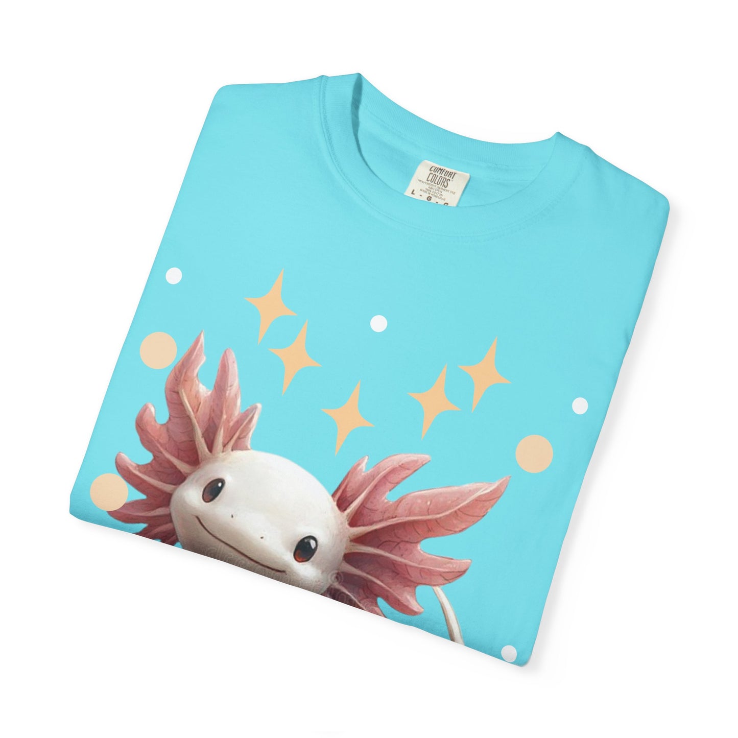 Cute Axolotl T-Shirt for Nature Lovers, Unisex Garment-Dyed Tee, Gift for Animal Enthusiasts, Casual Wear, Birthday Present