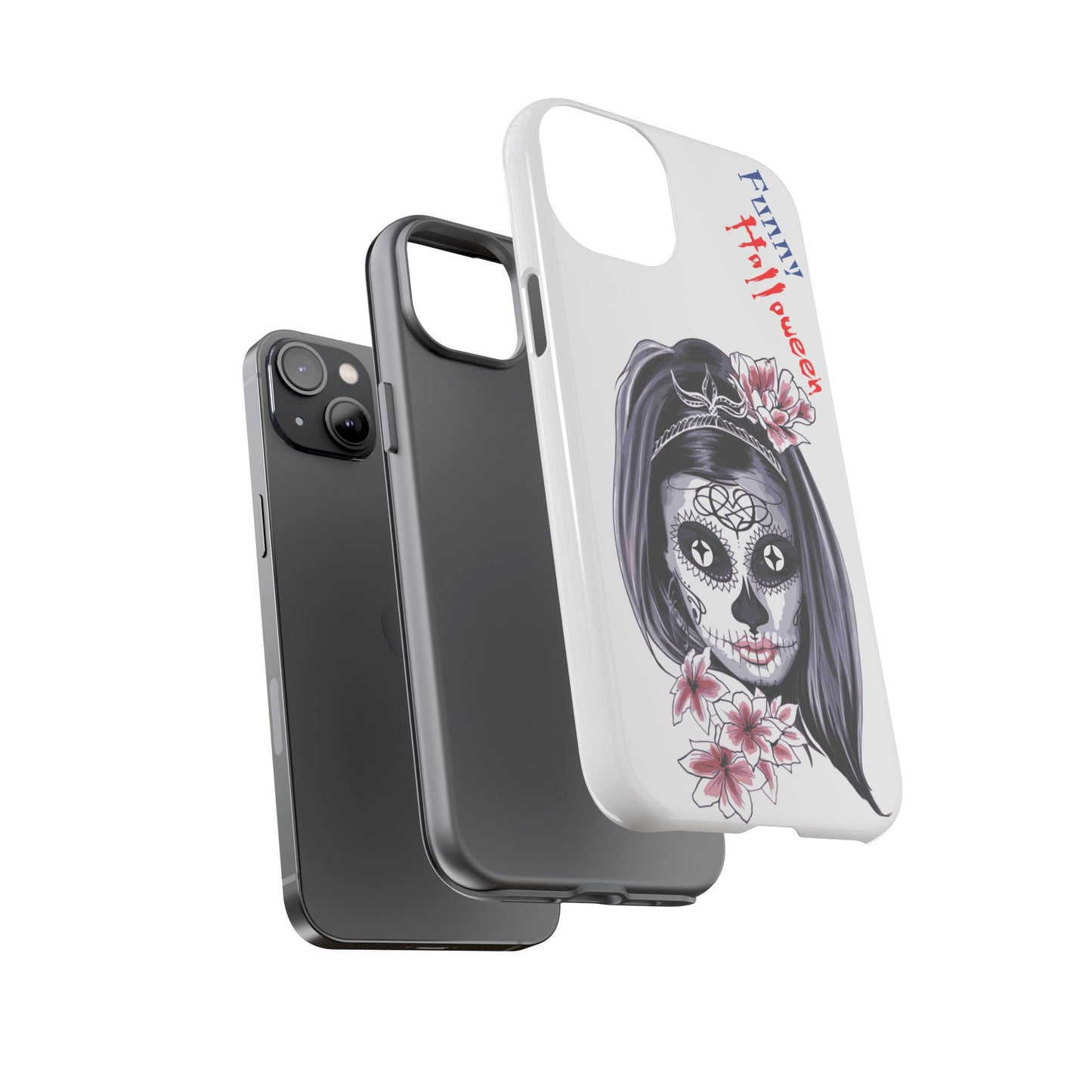 Halloween Phone Case, Funny Skull Design, Tough Cases, Unique Gifts, Spooky Decor, Holiday Essentials, Halloween Decor