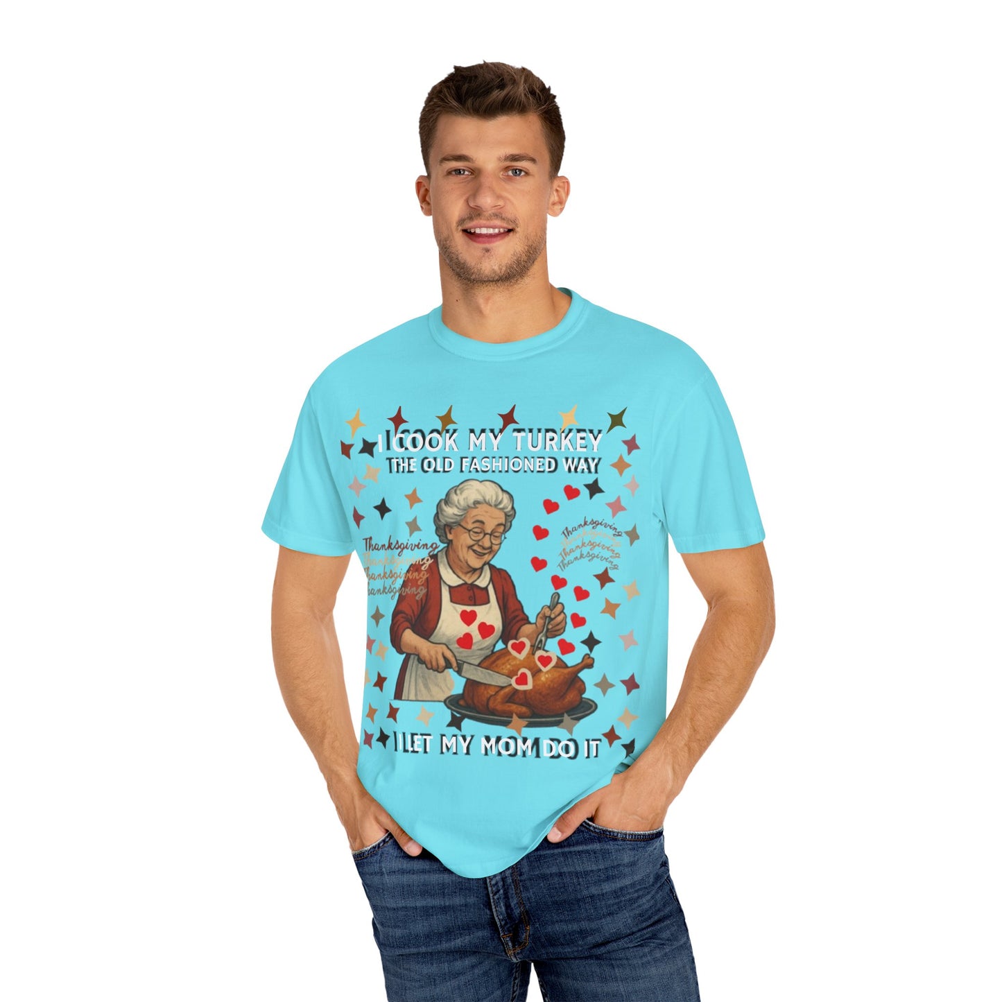 Funny Thanksgiving Shirt, Retro Holiday Humor Tee, Family Dinner Joke, Unisex Garment-Dyed Tee, Funny Turkey Shirt, Holiday Apparel, Family Gatherings, Autumn Humor