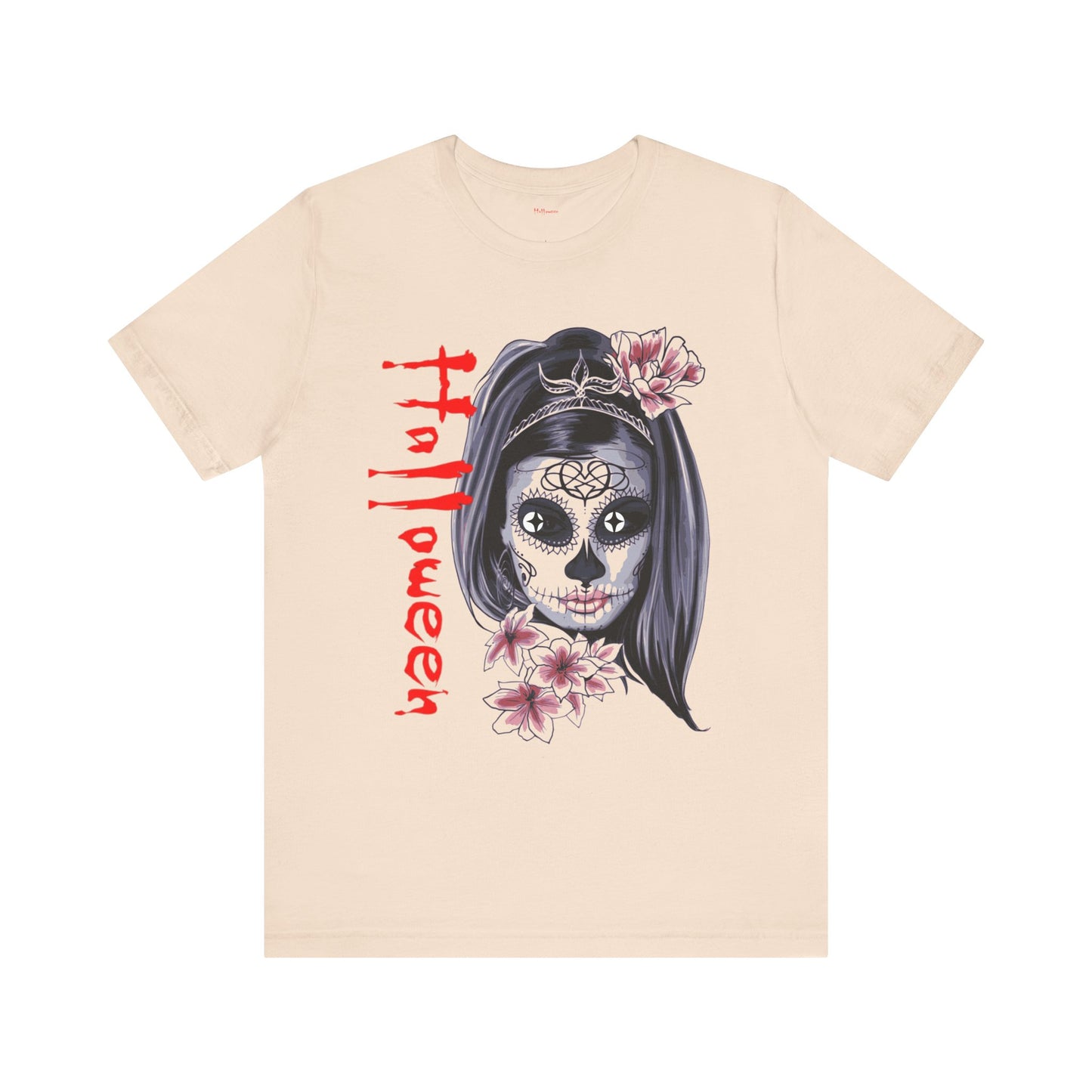 Halloween T-Shirt – Día de los Muertos Skull Shirt | Spooky October 31 Holiday Tee USA, Halloween Sugar Skull Tee, Unisex , Spooky Graphic Tee, Festival Wear