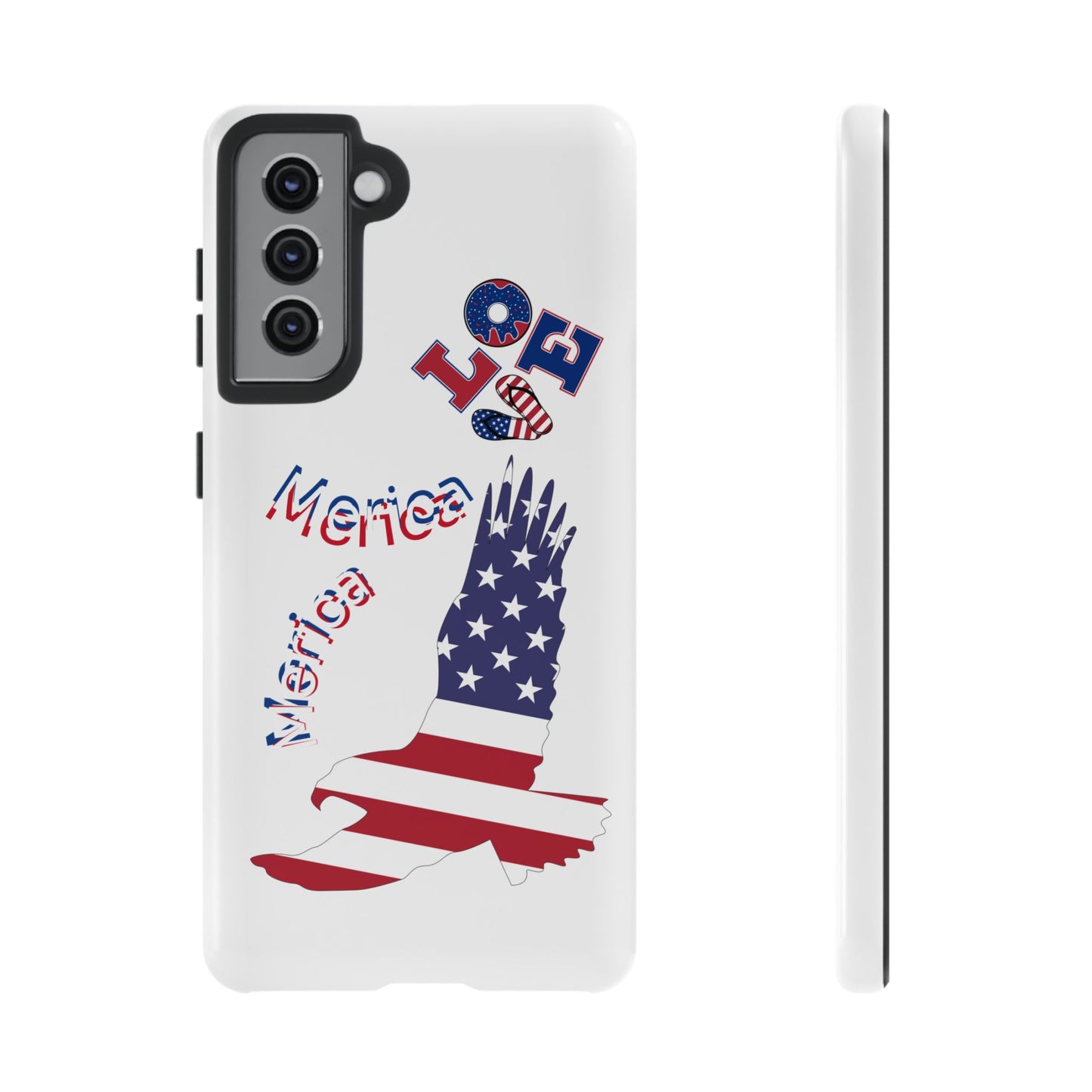 Patriotic Phone Case, Love America Design, American Flag Accessory, Perfect Gift for Veterans, Independence Day, Memorial Day
