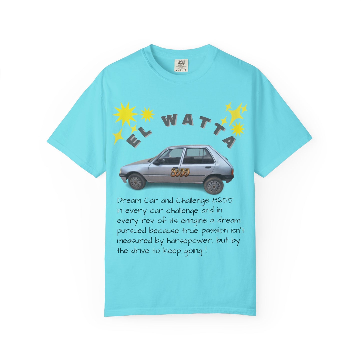 El Watta Vintage Car T-shirt, Unique Design, Unisex Garment-Dyed Tee, Retro Car Lover Gift, Funny Auto Apparel, Unique Gift for Him or Her