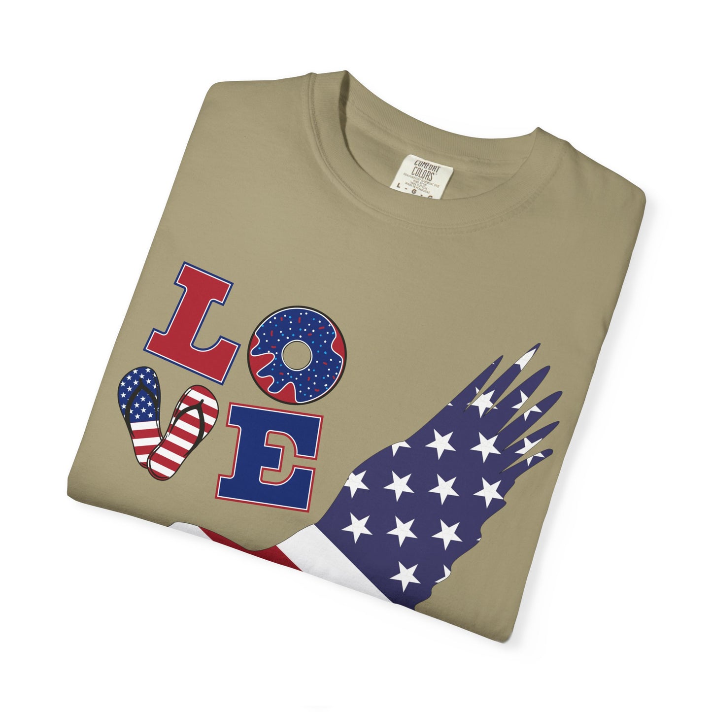 Patriotic Graphic T-Shirt, Love Merica Tee, July 4th Apparel, Unisex Independence Day Shirt, USA Pride Gift, Casual Summer Top