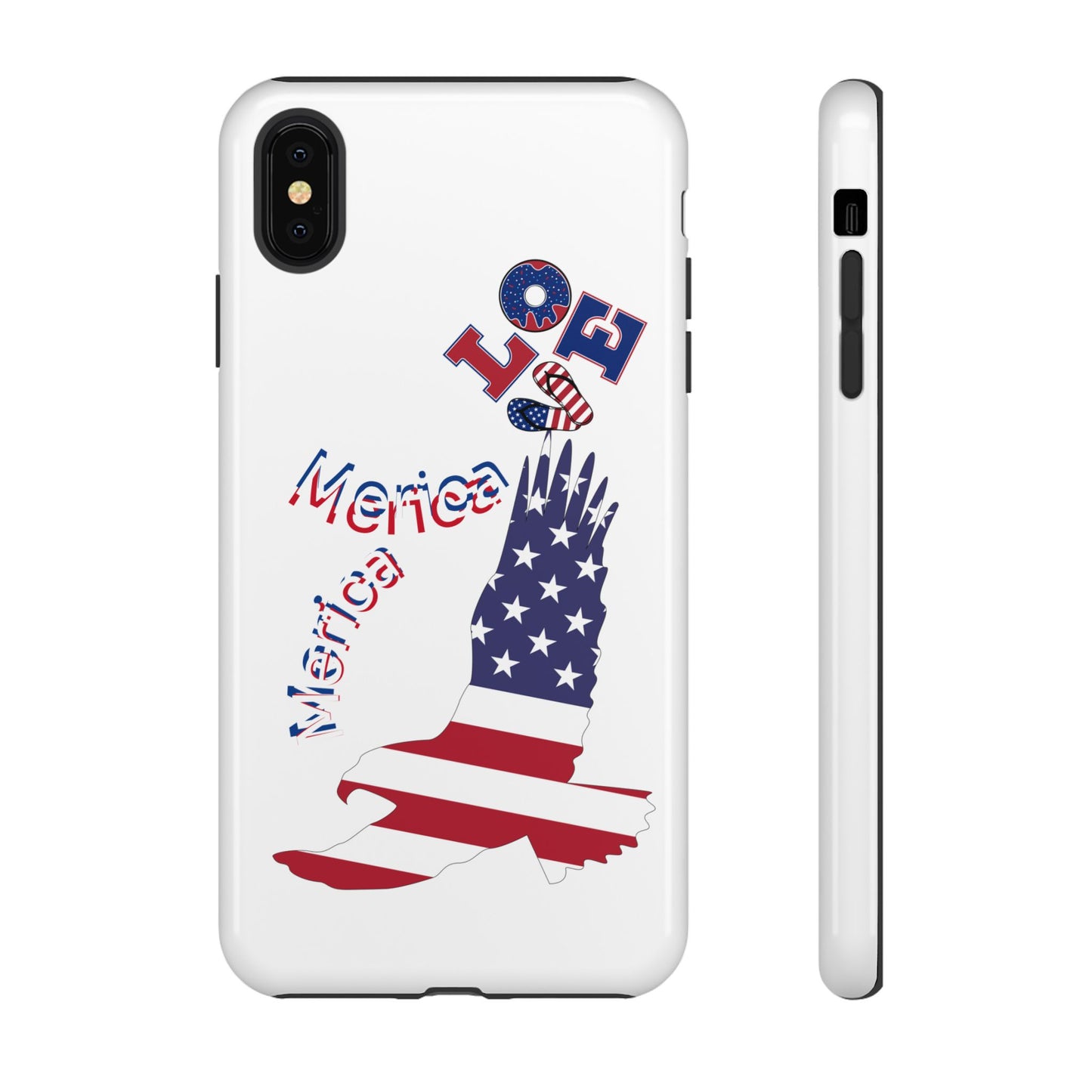 Patriotic Phone Case, Love America Design, American Flag Accessory, Perfect Gift for Veterans, Independence Day, Memorial Day
