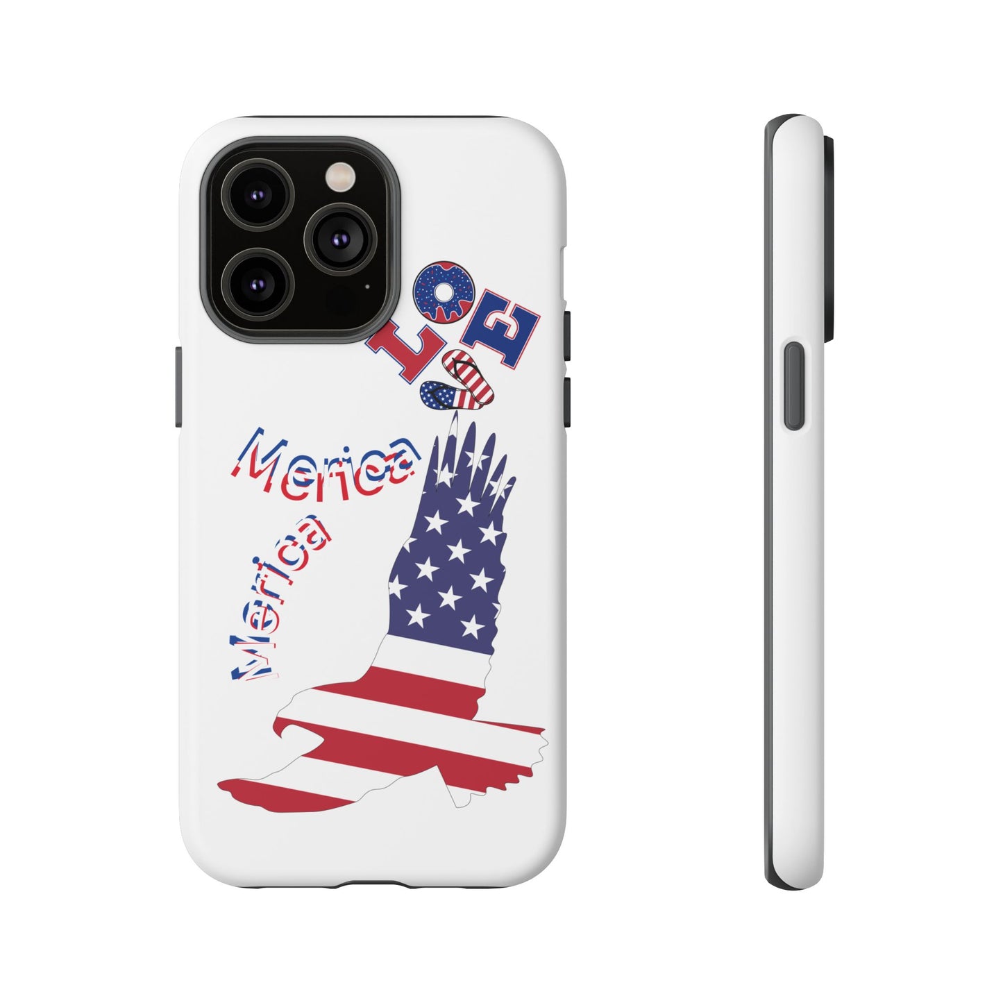 Patriotic Phone Case, Love America Design, American Flag Accessory, Perfect Gift for Veterans, Independence Day, Memorial Day