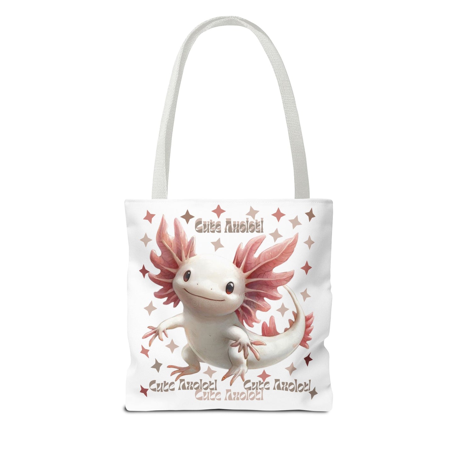Cute Axolotl Tote Bag - Quirky Grocery Bag, Beach Bag, Gift for Animal Lovers, Cool Eco-Friendly Shopping Bag