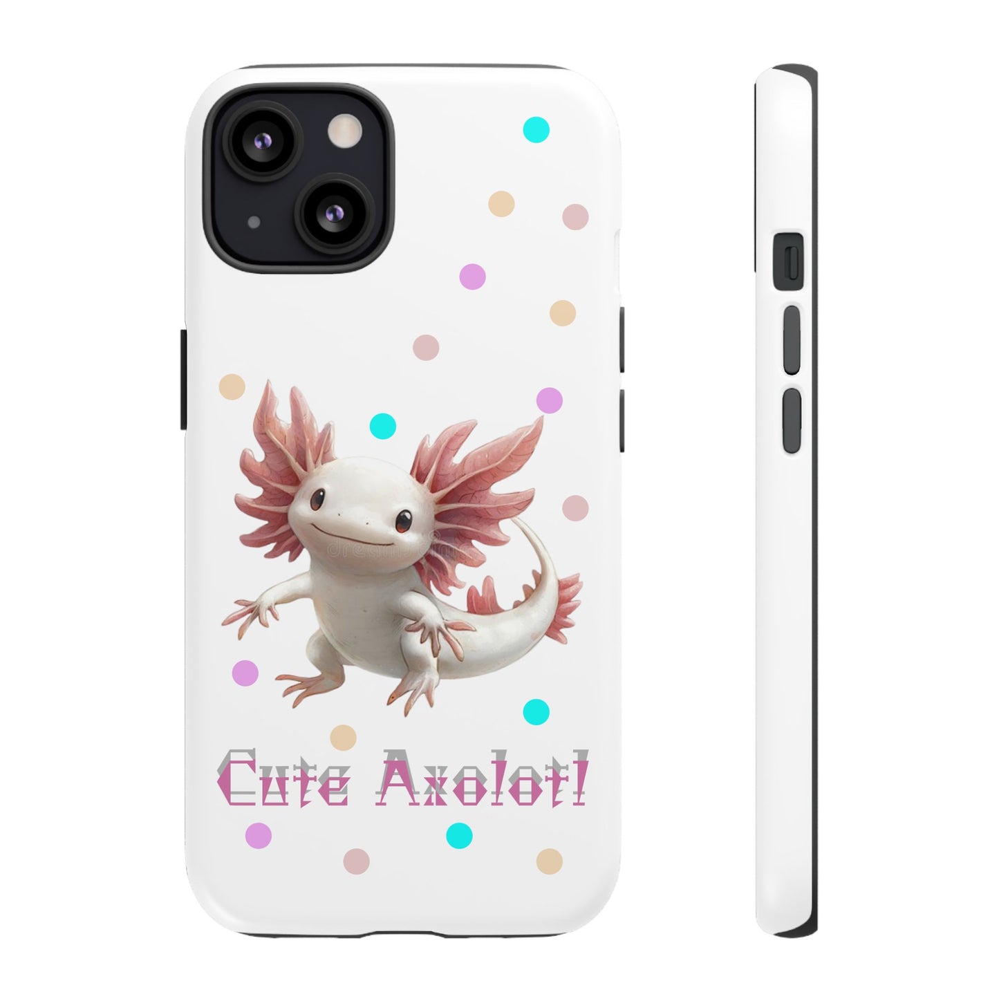 Cute Axolotl Phone Case, Kawaii Phone Cover, Gifts for Kids, Animal Lover Accessories, Cute Axolotl Design