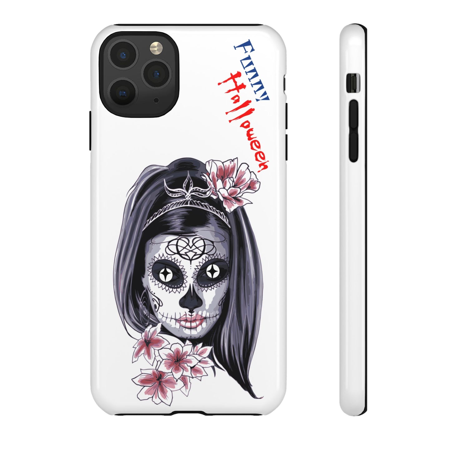 Halloween Phone Case, Funny Skull Design, Tough Cases, Unique Gifts, Spooky Decor, Holiday Essentials, Halloween Decor