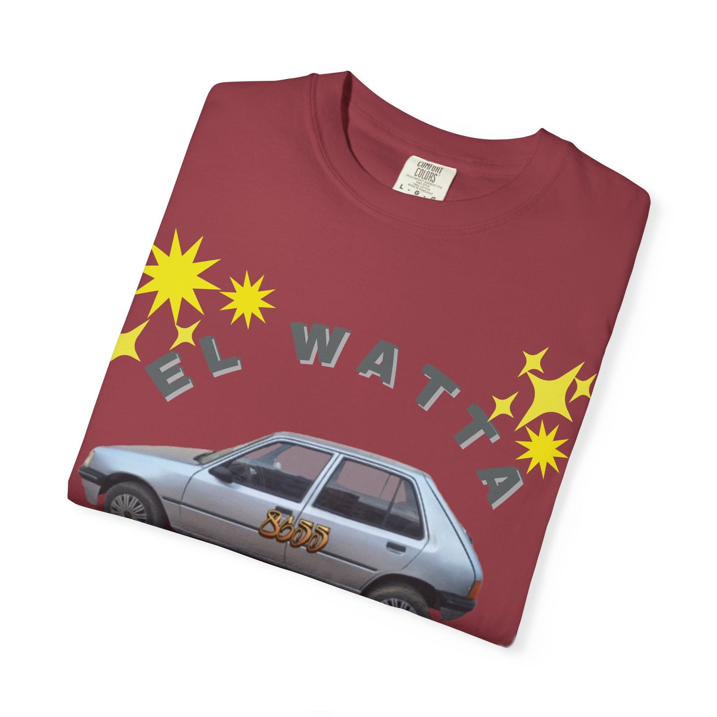 El Watta Vintage Car T-shirt, Unique Design, Unisex Garment-Dyed Tee, Retro Car Lover Gift, Funny Auto Apparel, Unique Gift for Him or Her