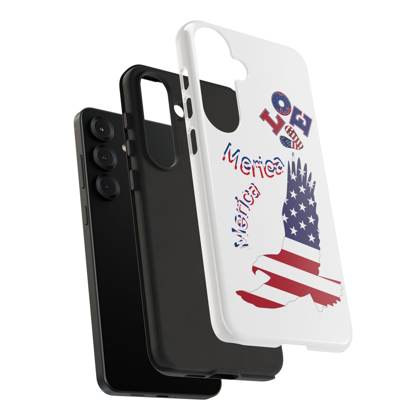 Patriotic Phone Case, Love America Design, American Flag Accessory, Perfect Gift for Veterans, Independence Day, Memorial Day