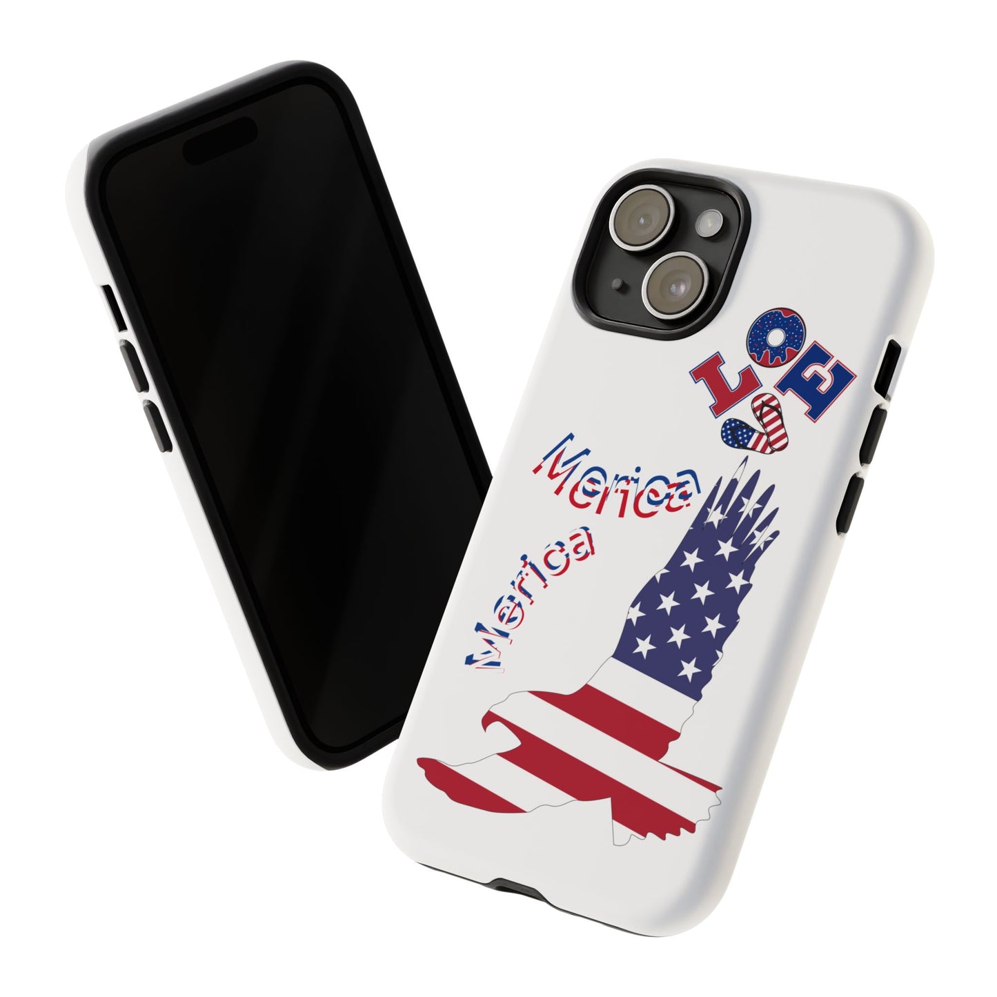 Patriotic Phone Case, Love America Design, American Flag Accessory, Perfect Gift for Veterans, Independence Day, Memorial Day