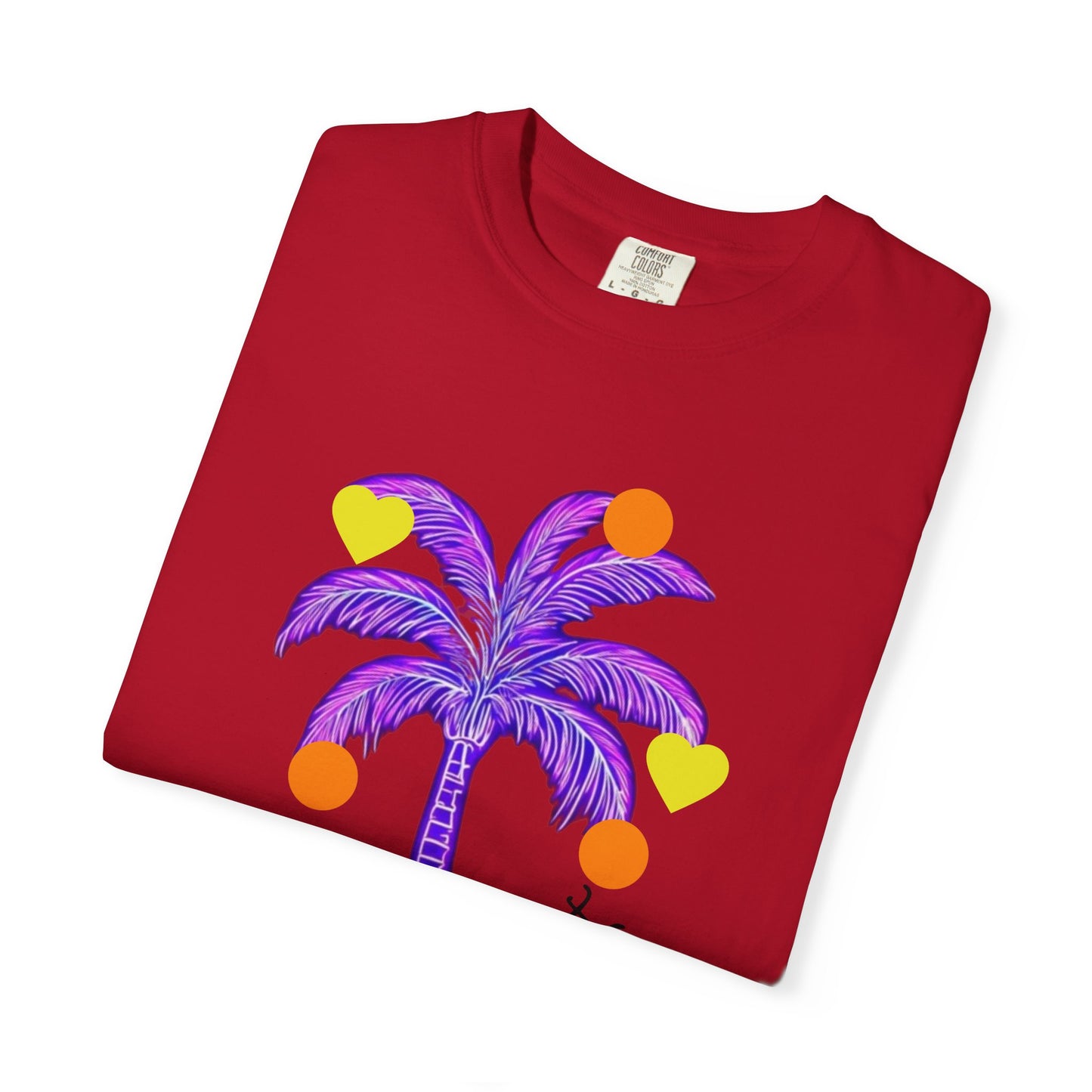 Vibrant Palm Tree Unisex T-Shirt, Casual Summer Wear, Gift for Beach Lovers, Fun Graphic Tee, Vacation Outfit, Artistic Summer Style