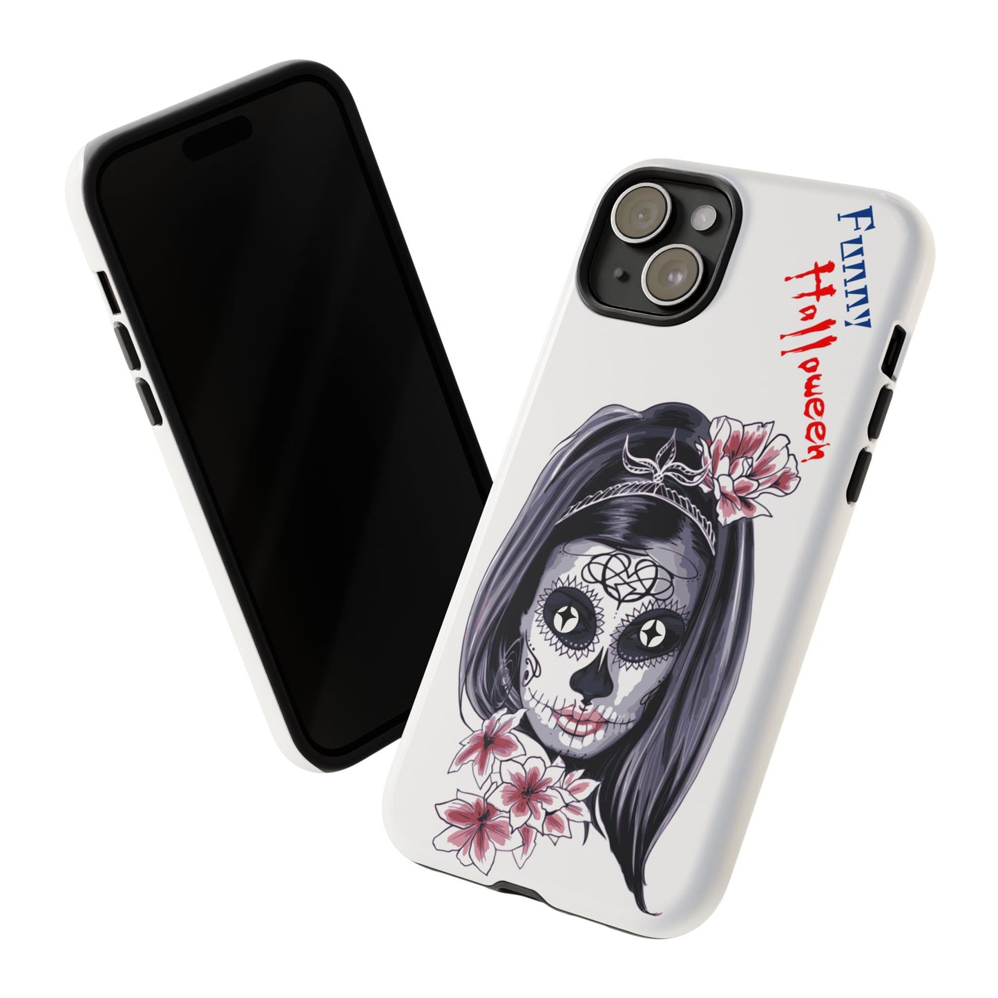 Halloween Phone Case, Funny Skull Design, Tough Cases, Unique Gifts, Spooky Decor, Holiday Essentials, Halloween Decor