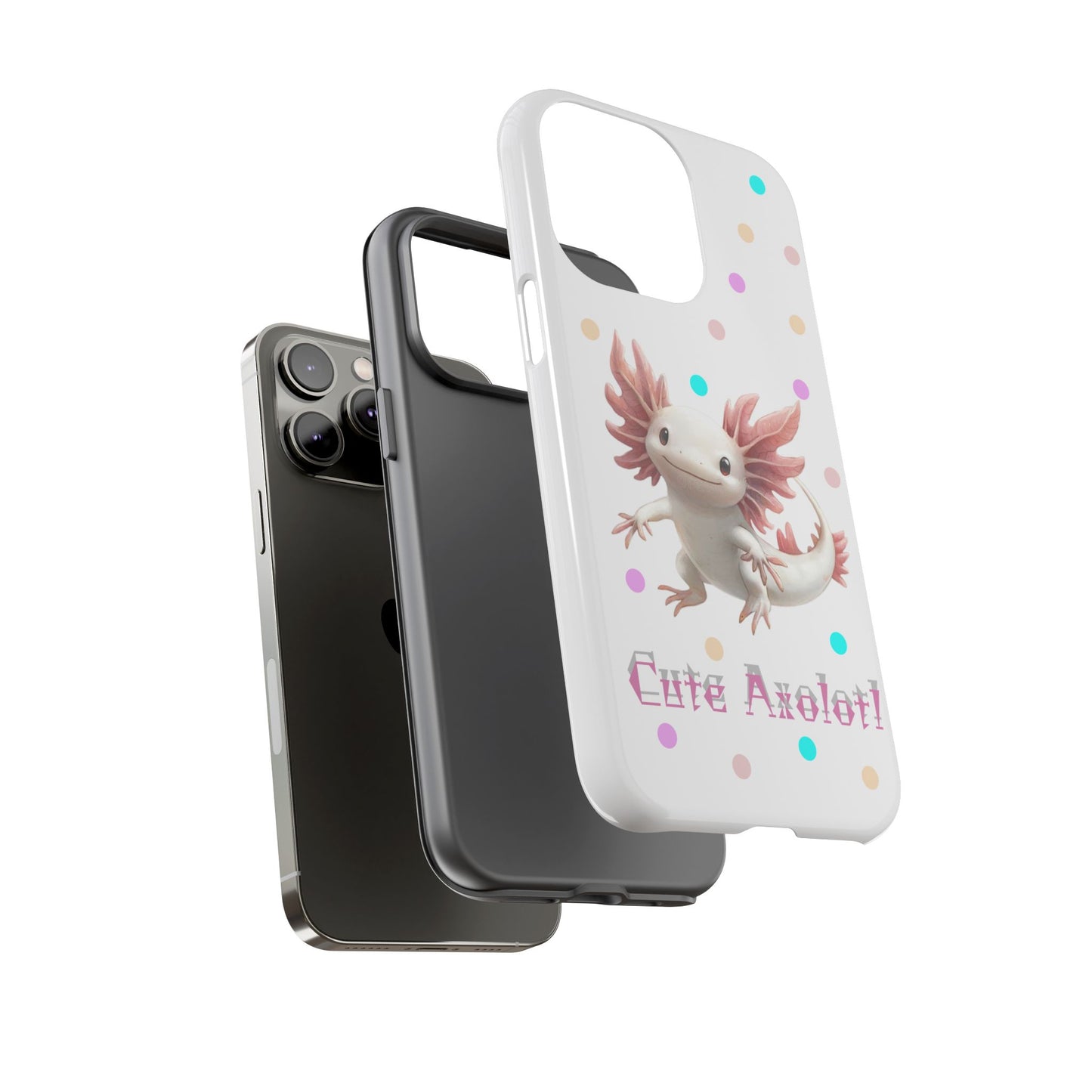 Cute Axolotl Phone Case, Kawaii Phone Cover, Gifts for Kids, Animal Lover Accessories, Cute Axolotl Design