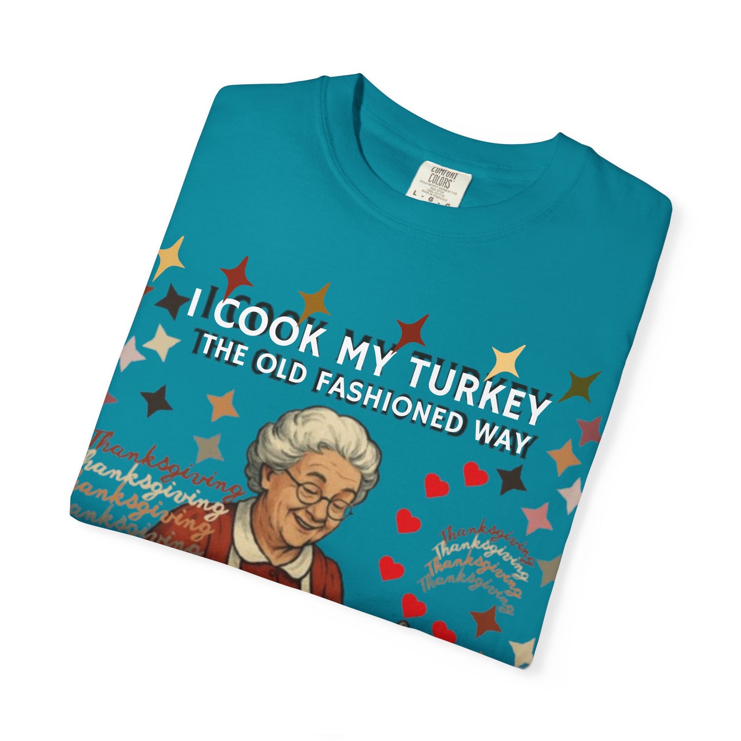 Funny Thanksgiving Shirt, Retro Holiday Humor Tee, Family Dinner Joke, Unisex Garment-Dyed Tee, Funny Turkey Shirt, Holiday Apparel, Family Gatherings, Autumn Humor