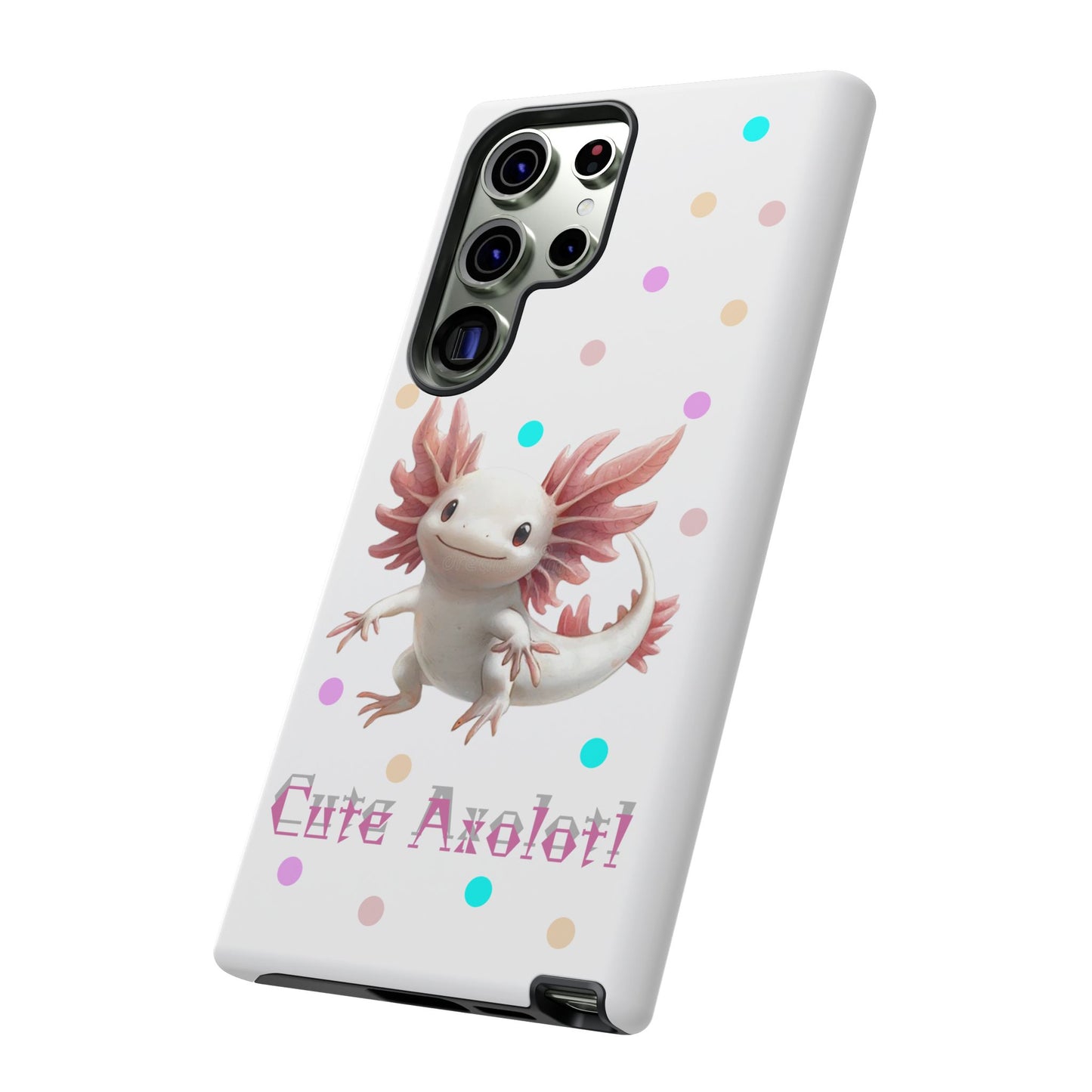 Cute Axolotl Phone Case, Kawaii Phone Cover, Gifts for Kids, Animal Lover Accessories, Cute Axolotl Design