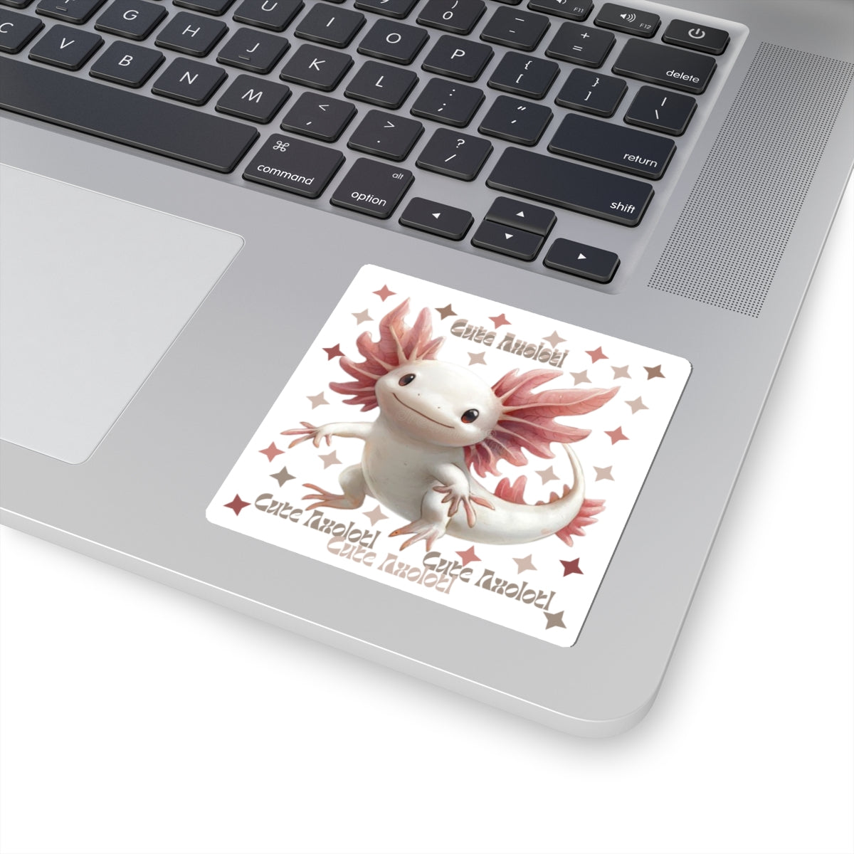 Cute Axolotl-Cut Stickers, Adorable Laptop Decals, Charming Axolotl Art, Watercolor Stickers, Cute Animal Gifts