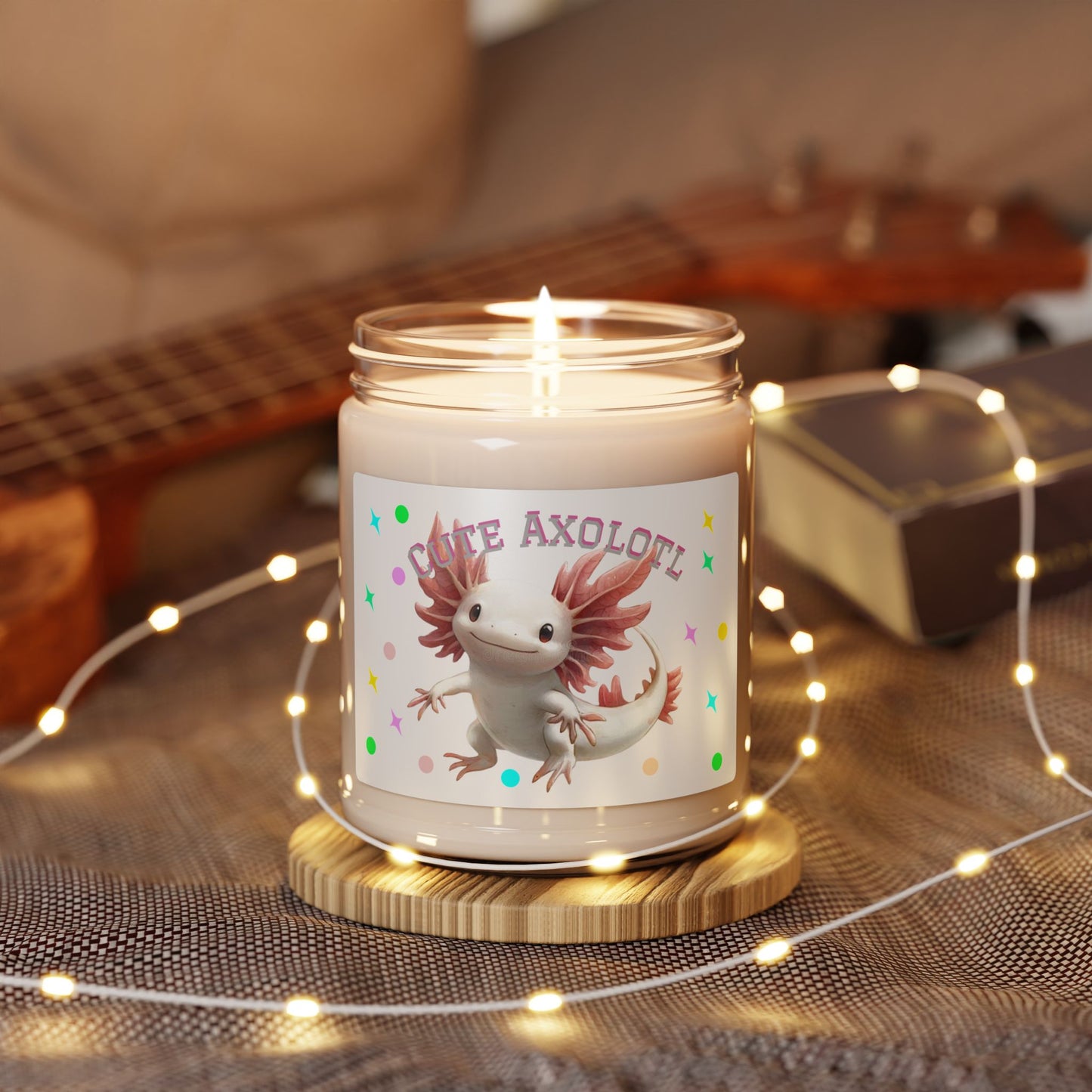 Cute Axolotl Scented Soy Candle, Perfect Gift for Animal Lovers, Home Decor, Relaxation, Birthday or Celebration, Eco-Friendly Candle