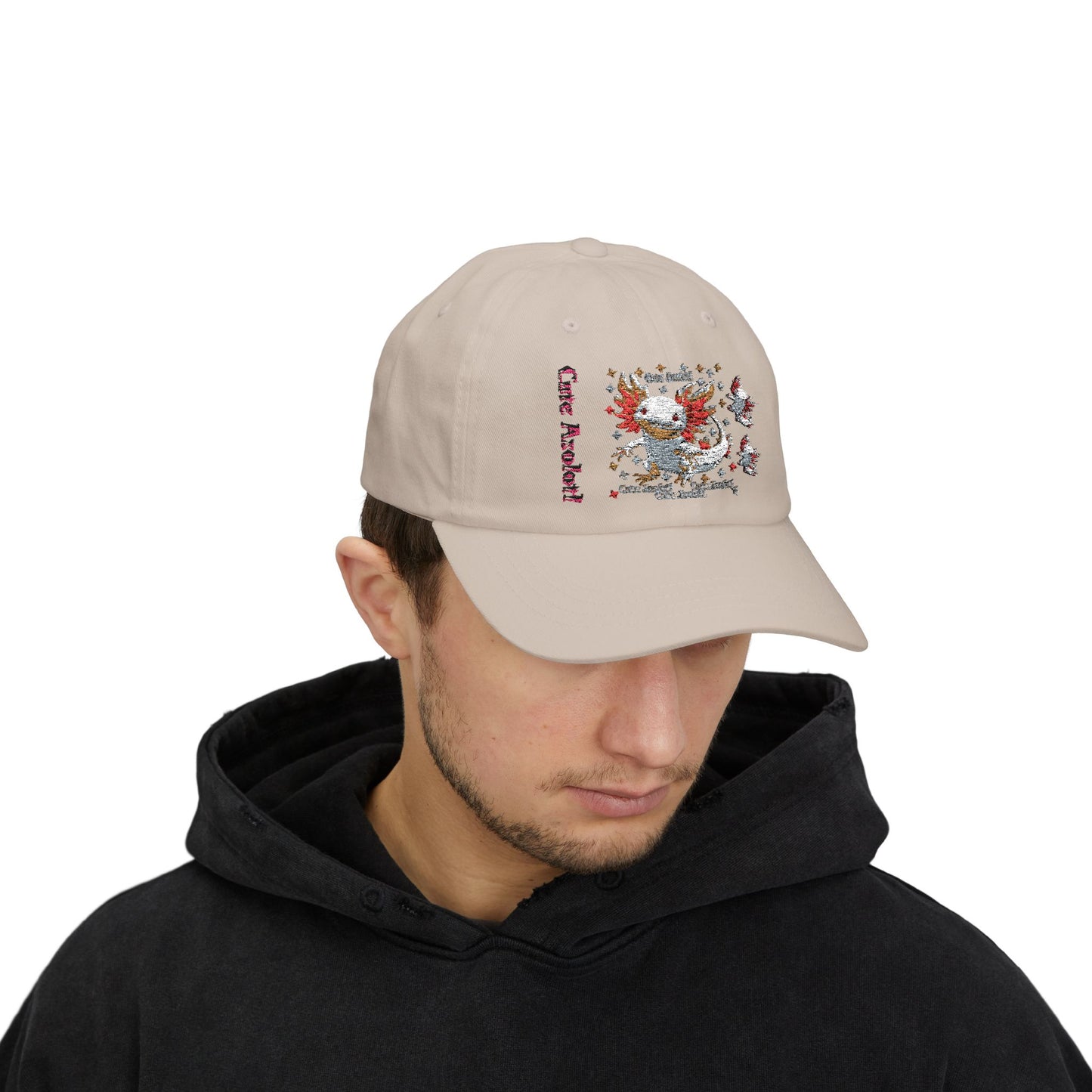 Cute Axolotl Dad Cap, Casual Cap for Animal Lovers, Gifts for Fathers, Summer Accessories, Trendy Dad Hat, Outdoor Wear