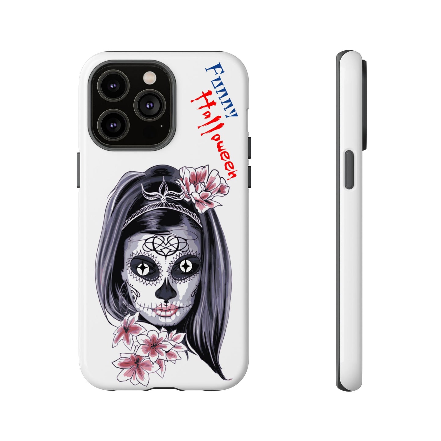 Halloween Phone Case, Funny Skull Design, Tough Cases, Unique Gifts, Spooky Decor, Holiday Essentials, Halloween Decor